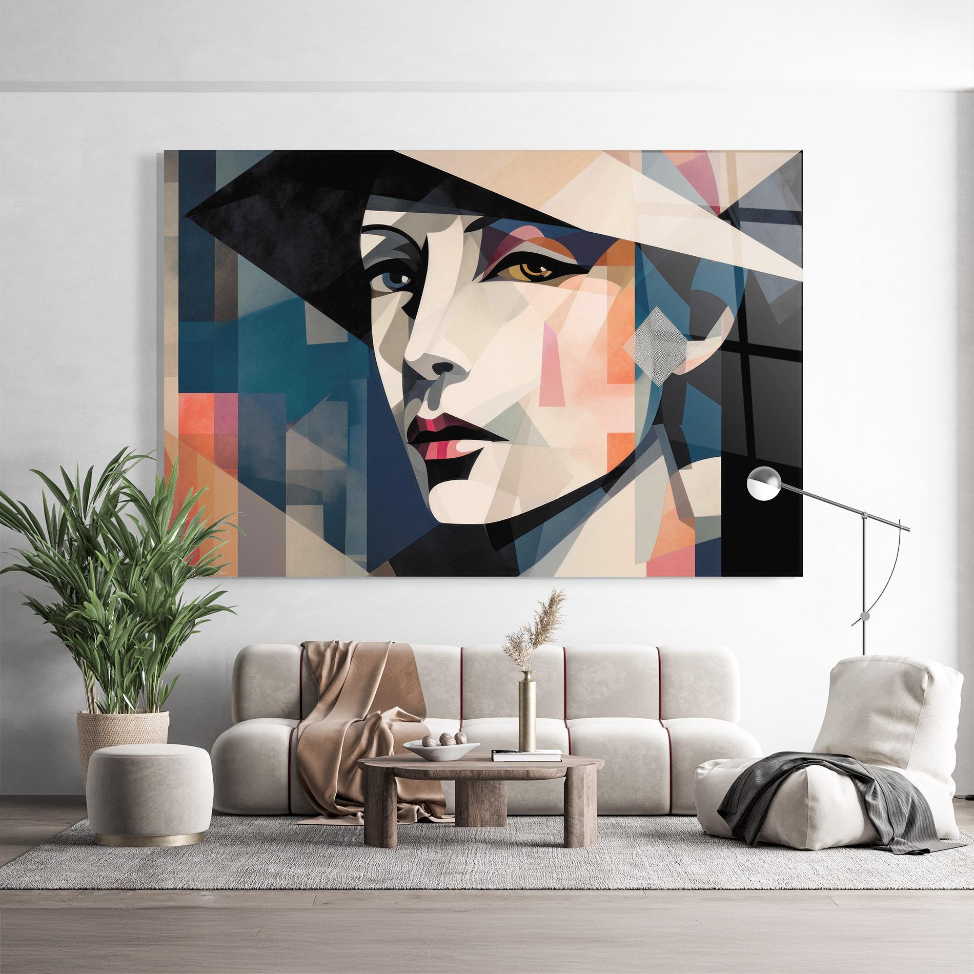 Стъклена картина Chicago Portrait mockup 9