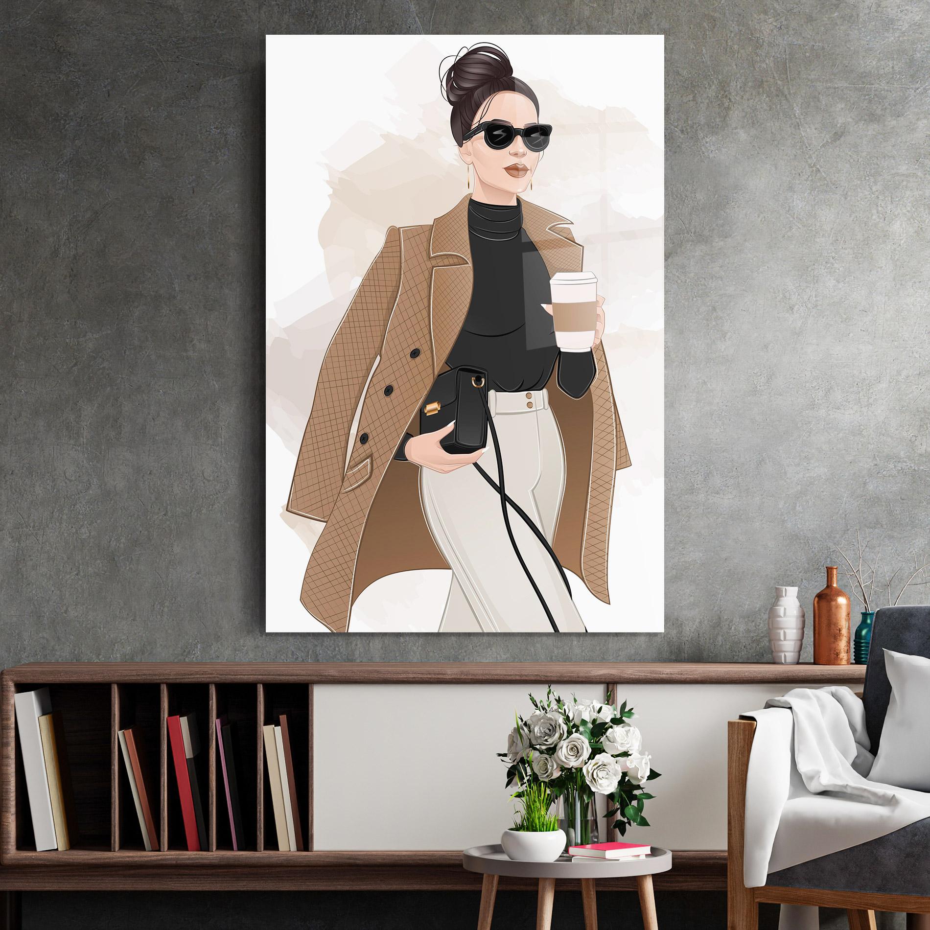 Стъклена картина Modern Coffee Outfit mockup 2