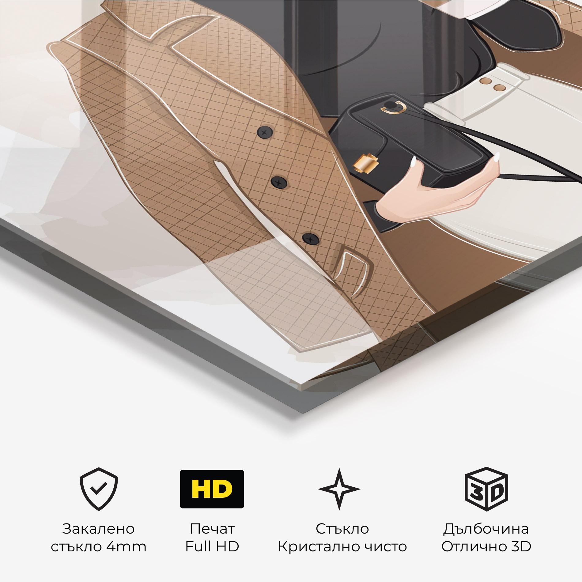 Стъклена картина Modern Coffee Outfit mockup 3