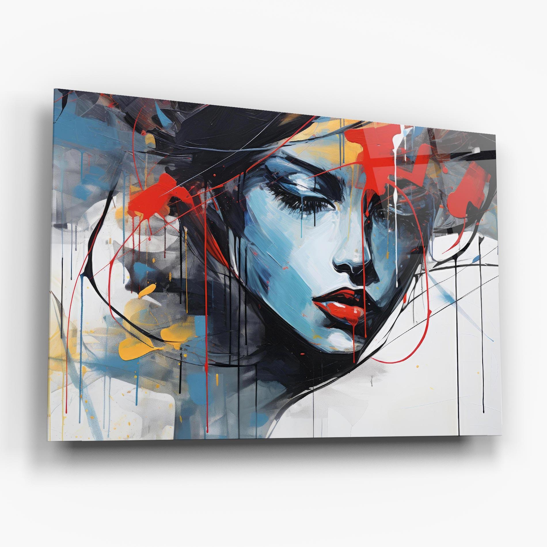 Стъклена картина Edgy Woman mockup 6