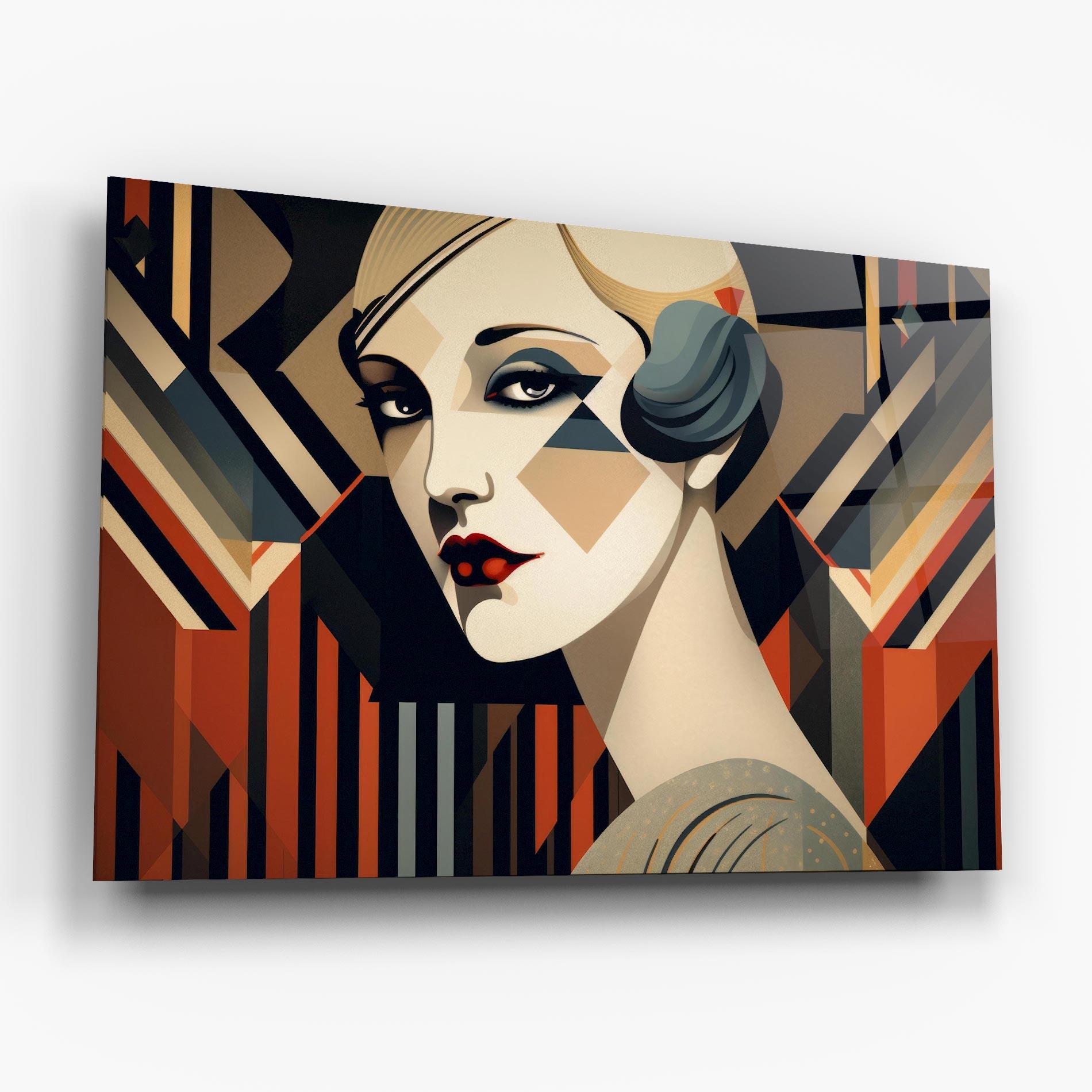 Стъклена картина Elegant Portrait Woman mockup 6