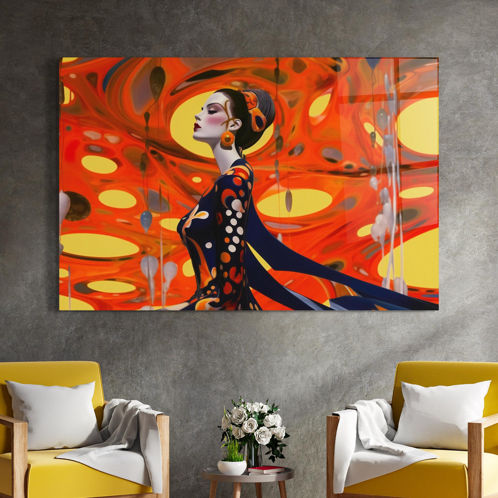 Стъклена картина Big Orange Accesories mockup 4