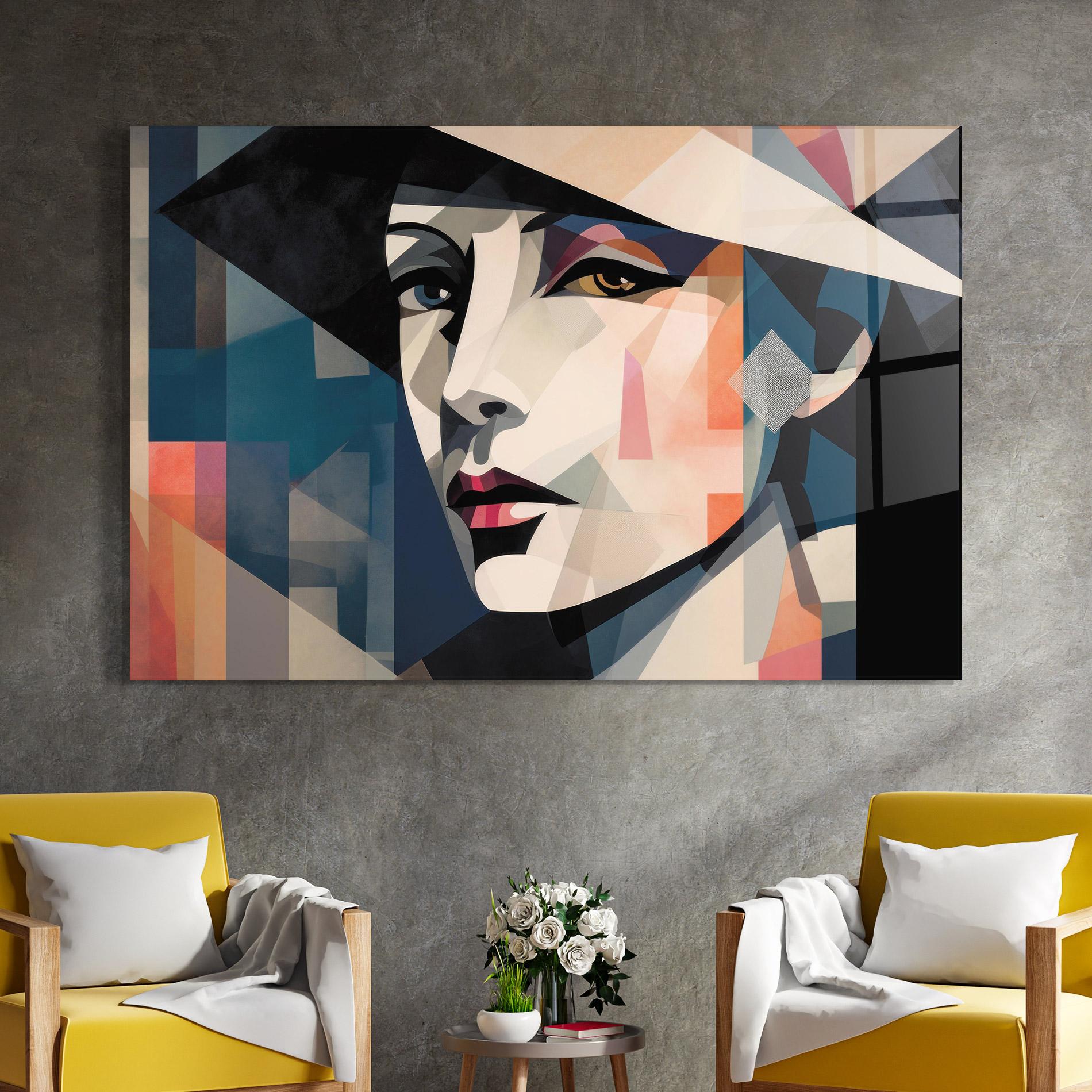 Стъклена картина Chicago Portrait mockup 4