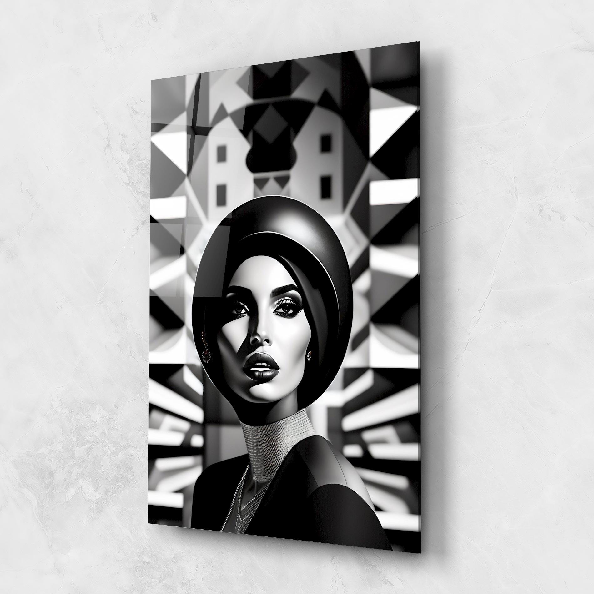 Стъклена картина Big Black Hat mockup 1