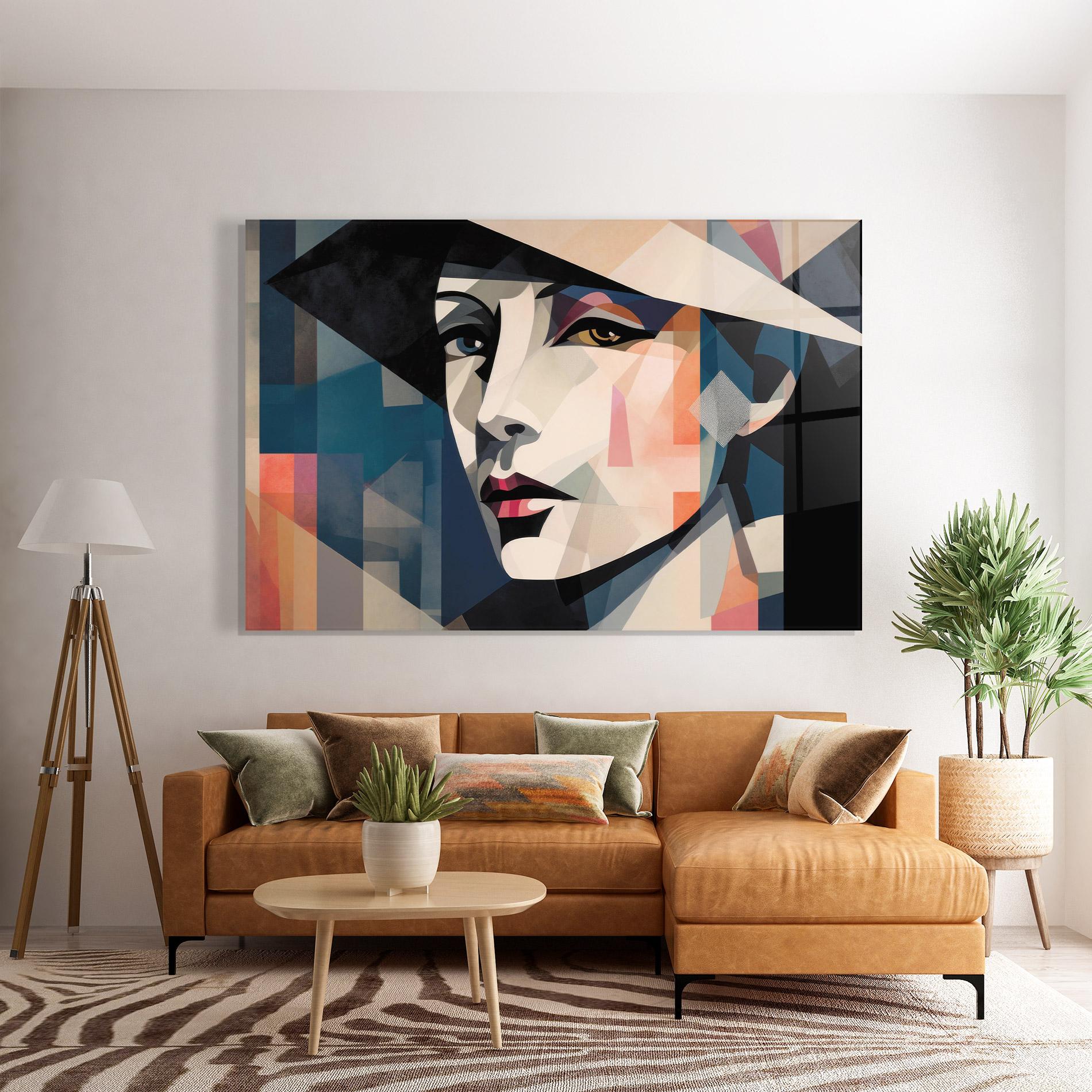 Стъклена картина Chicago Portrait mockup 7