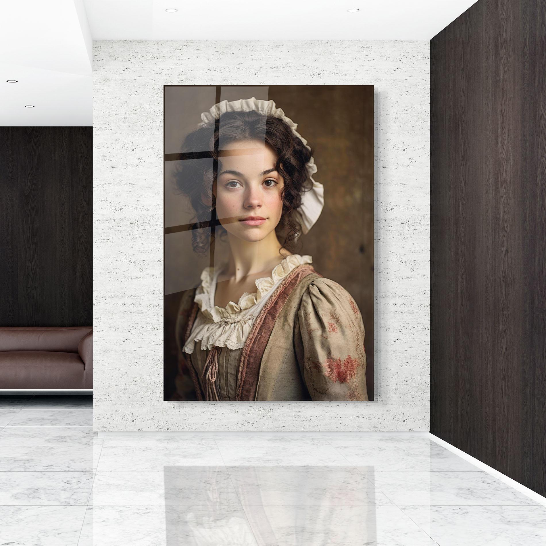 Стъклена картина Light Green Dress mockup 9