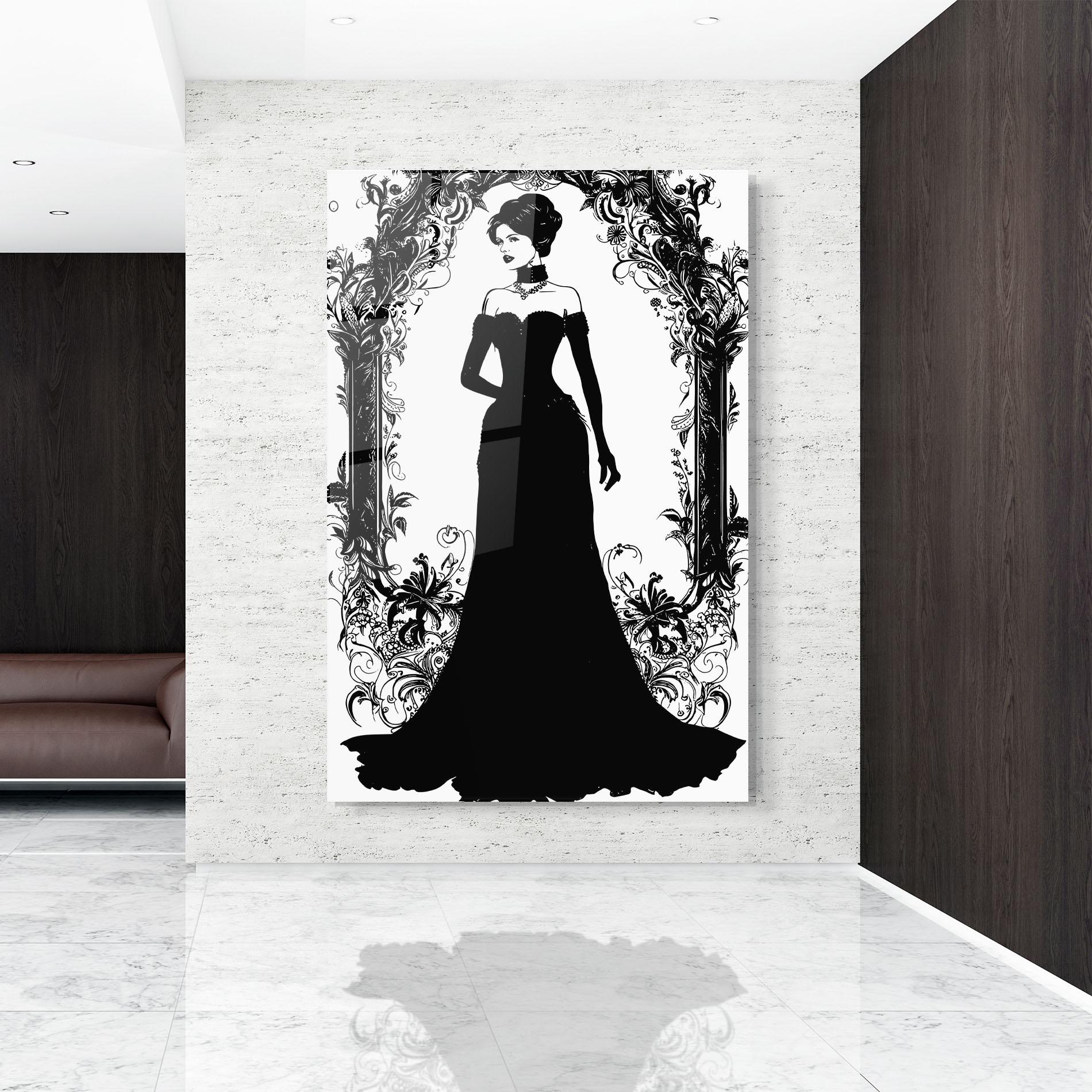 Стъклена картина Long Vintage Dress mockup 9