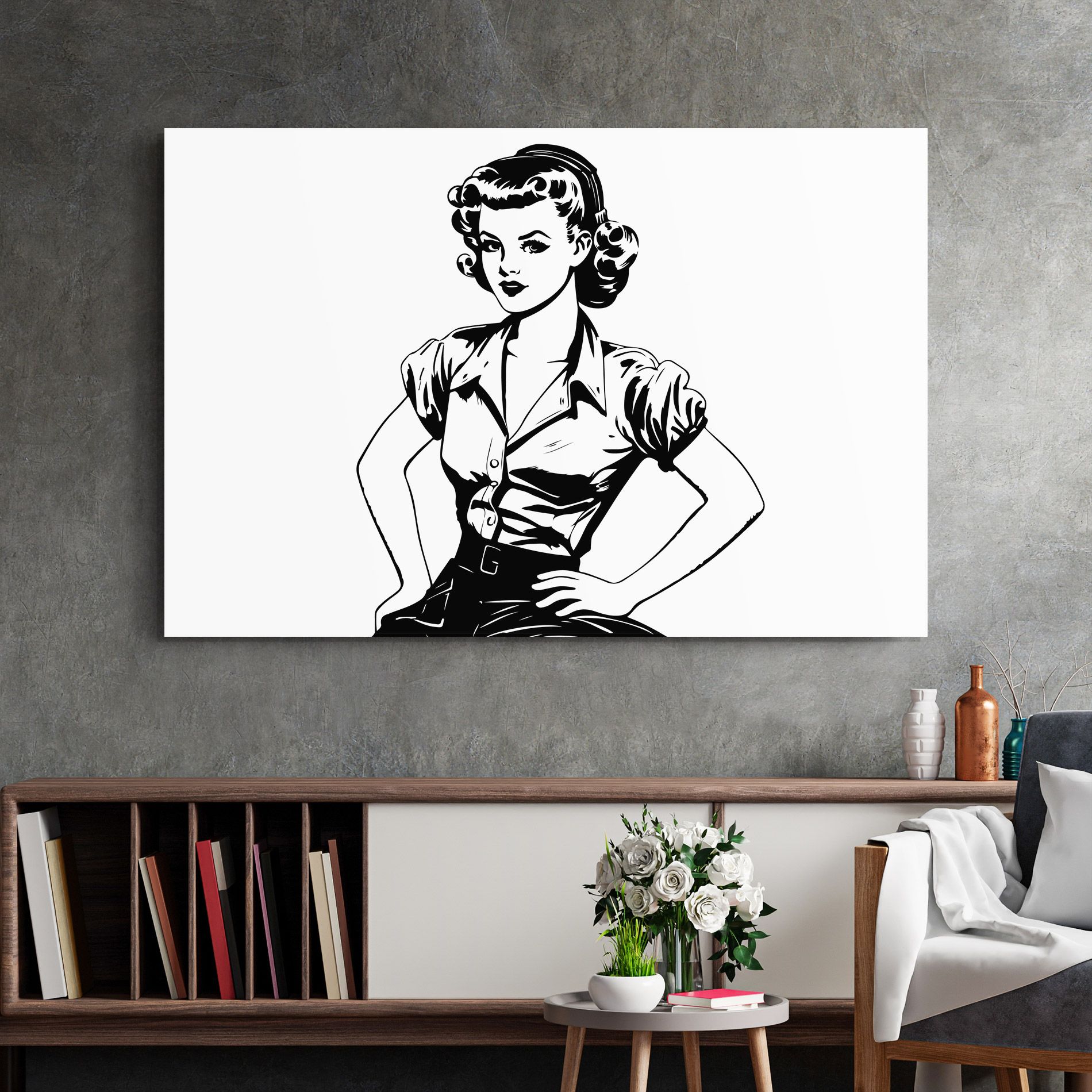 Pretty Shilouette Girl mockup 2