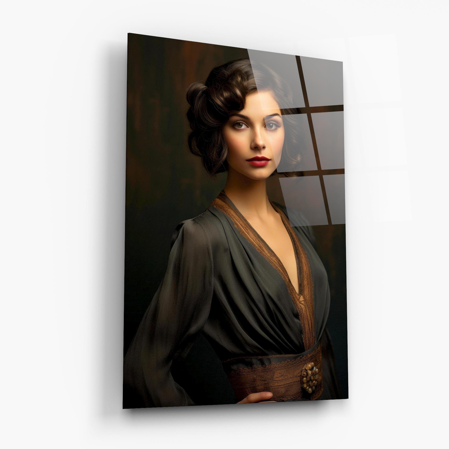 Стъклена картина Black Vintage Dress mockup 6