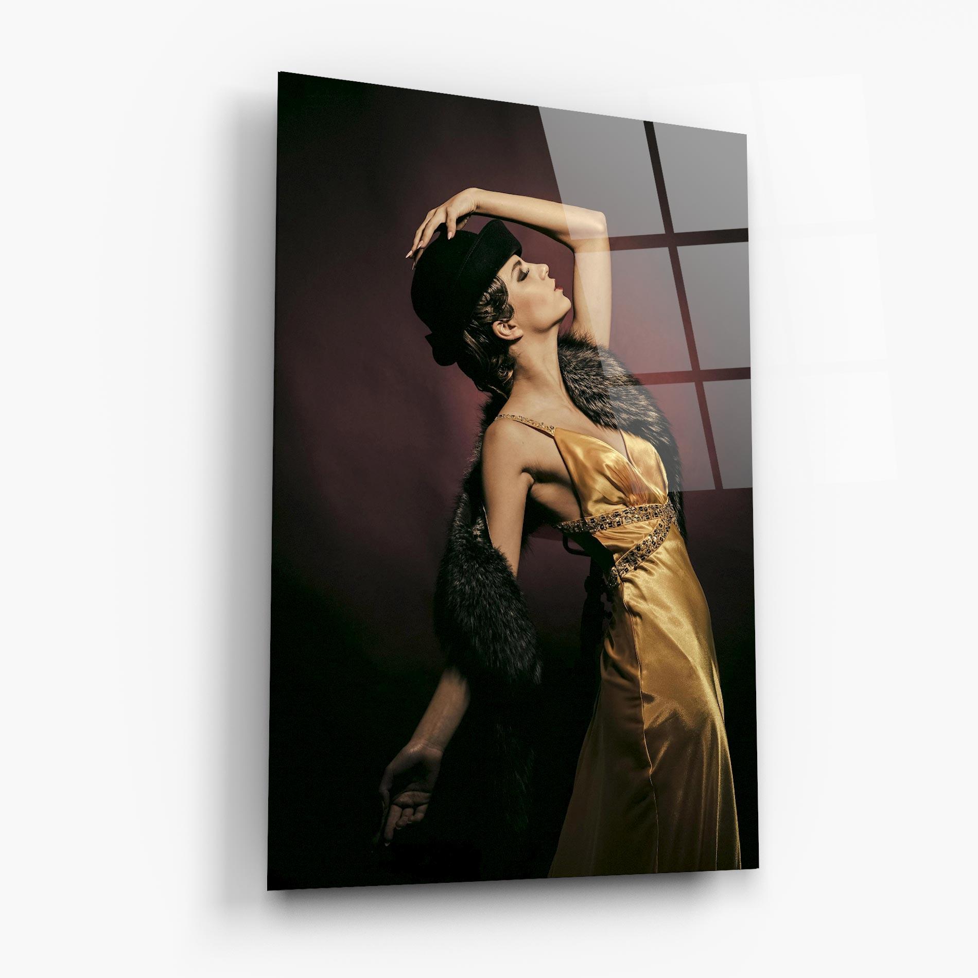 Стъклена картина Dancing Vintage Clothes mockup 6