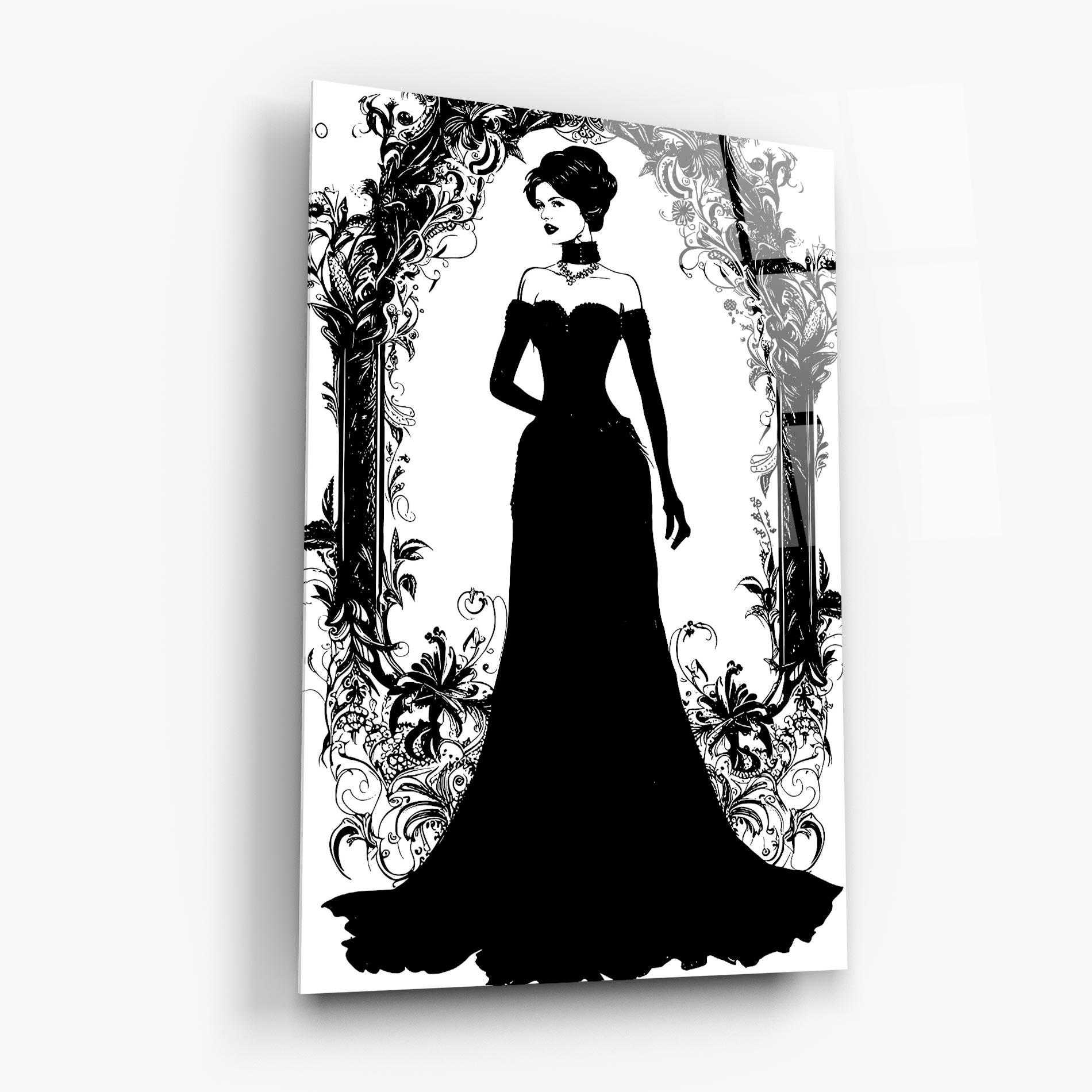 Стъклена картина Long Vintage Dress mockup 6