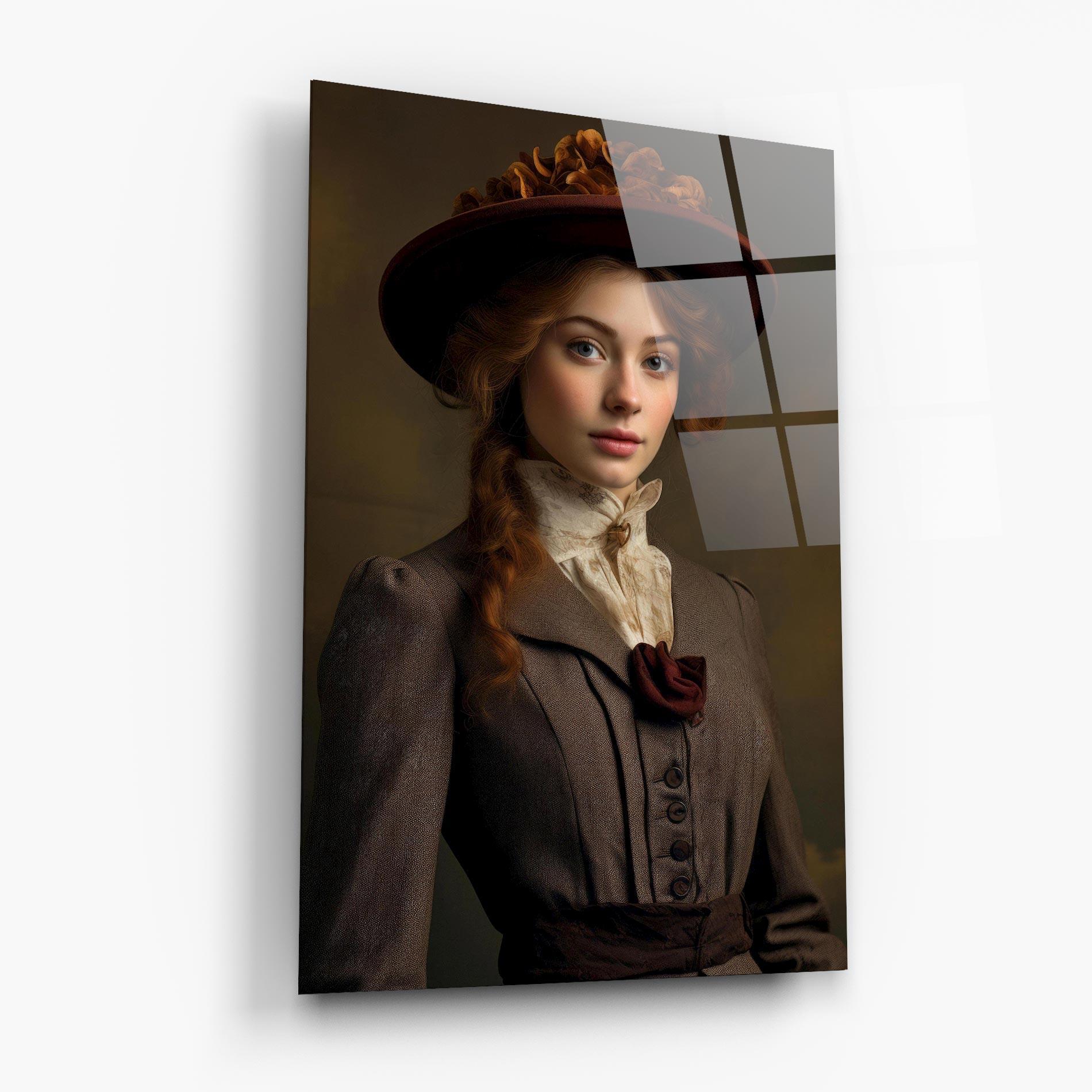 Стъклена картина Red Orange Hat mockup 6