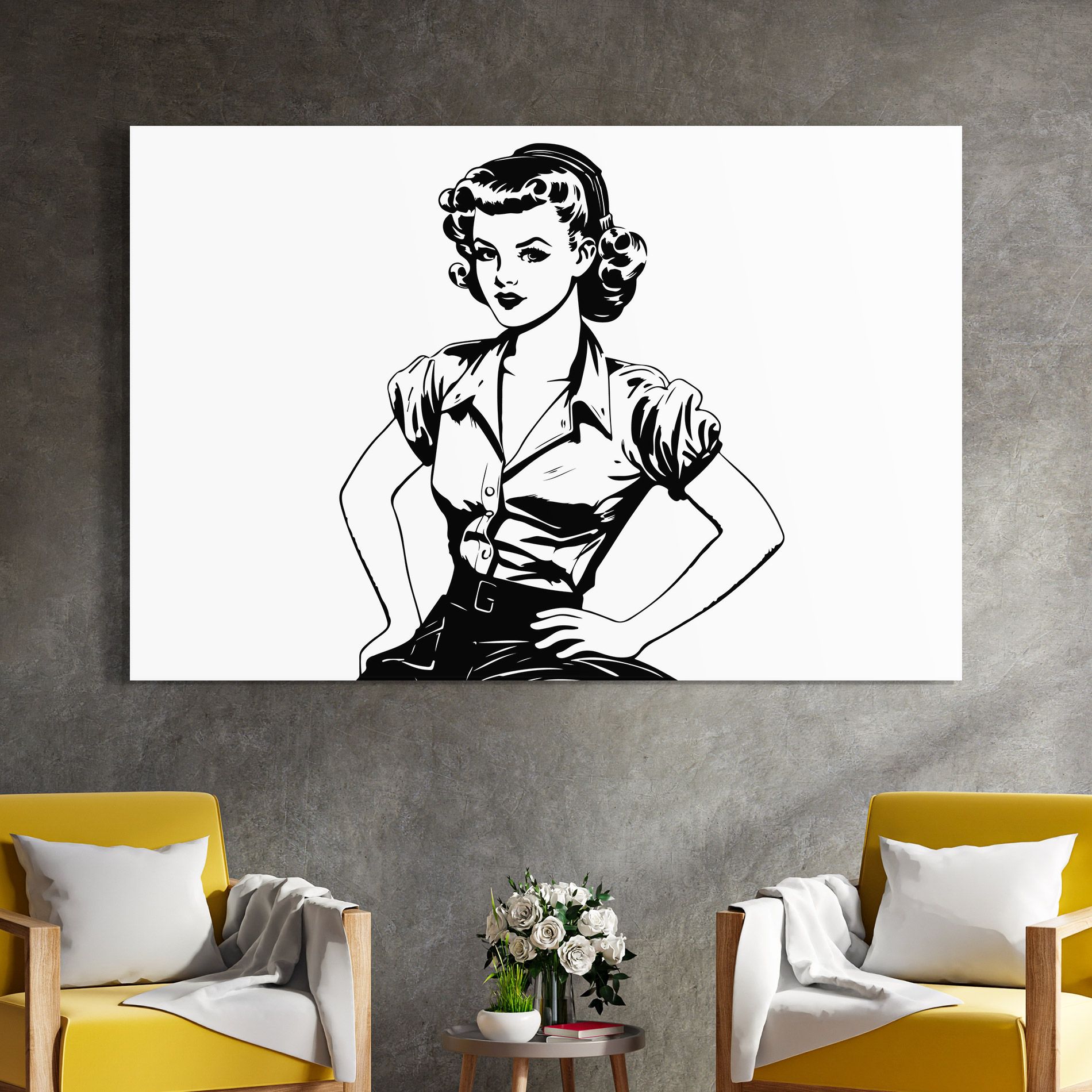 Pretty Shilouette Girl mockup 4