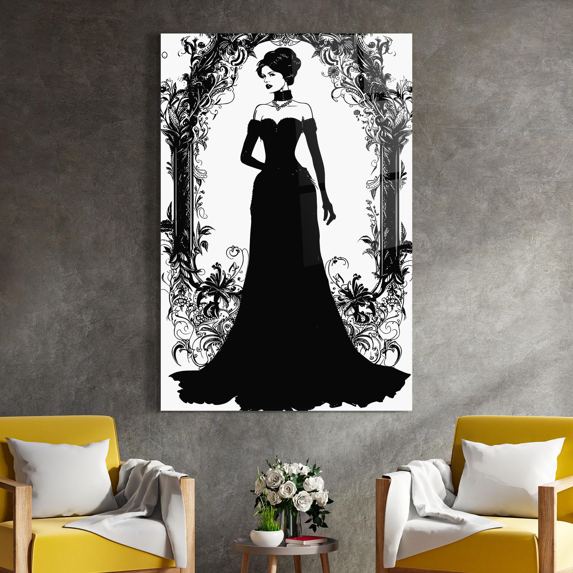 Стъклена картина Long Vintage Dress mockup 4