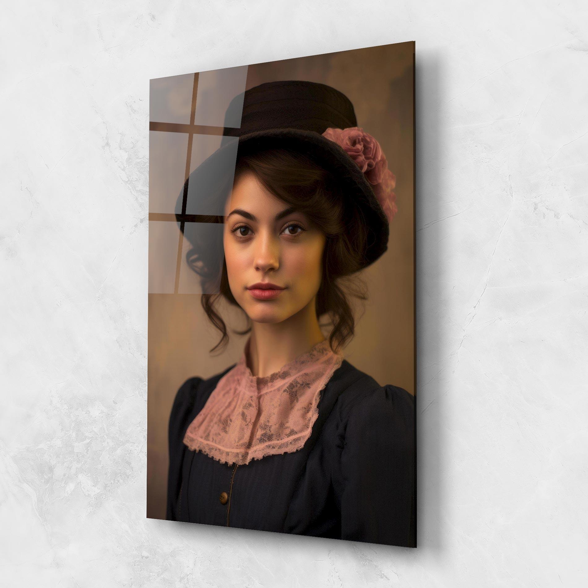 Стъклена картина Dark Blue Dress mockup 1