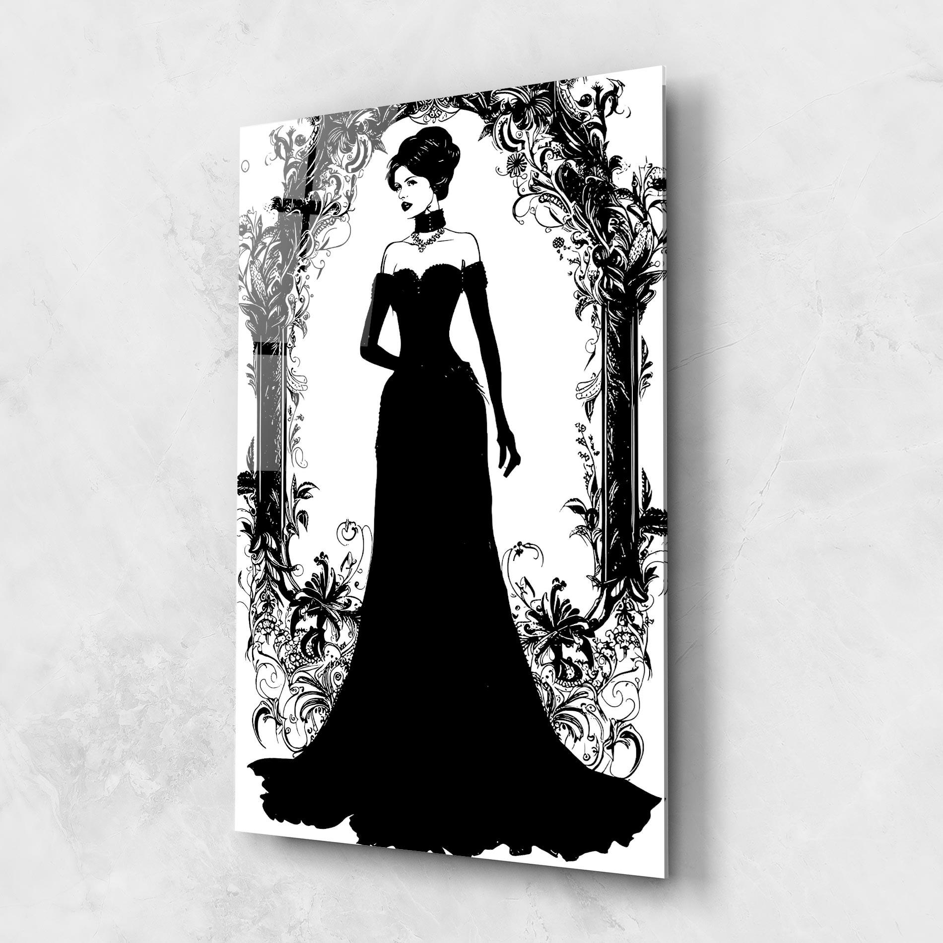 Стъклена картина Long Vintage Dress mockup 1