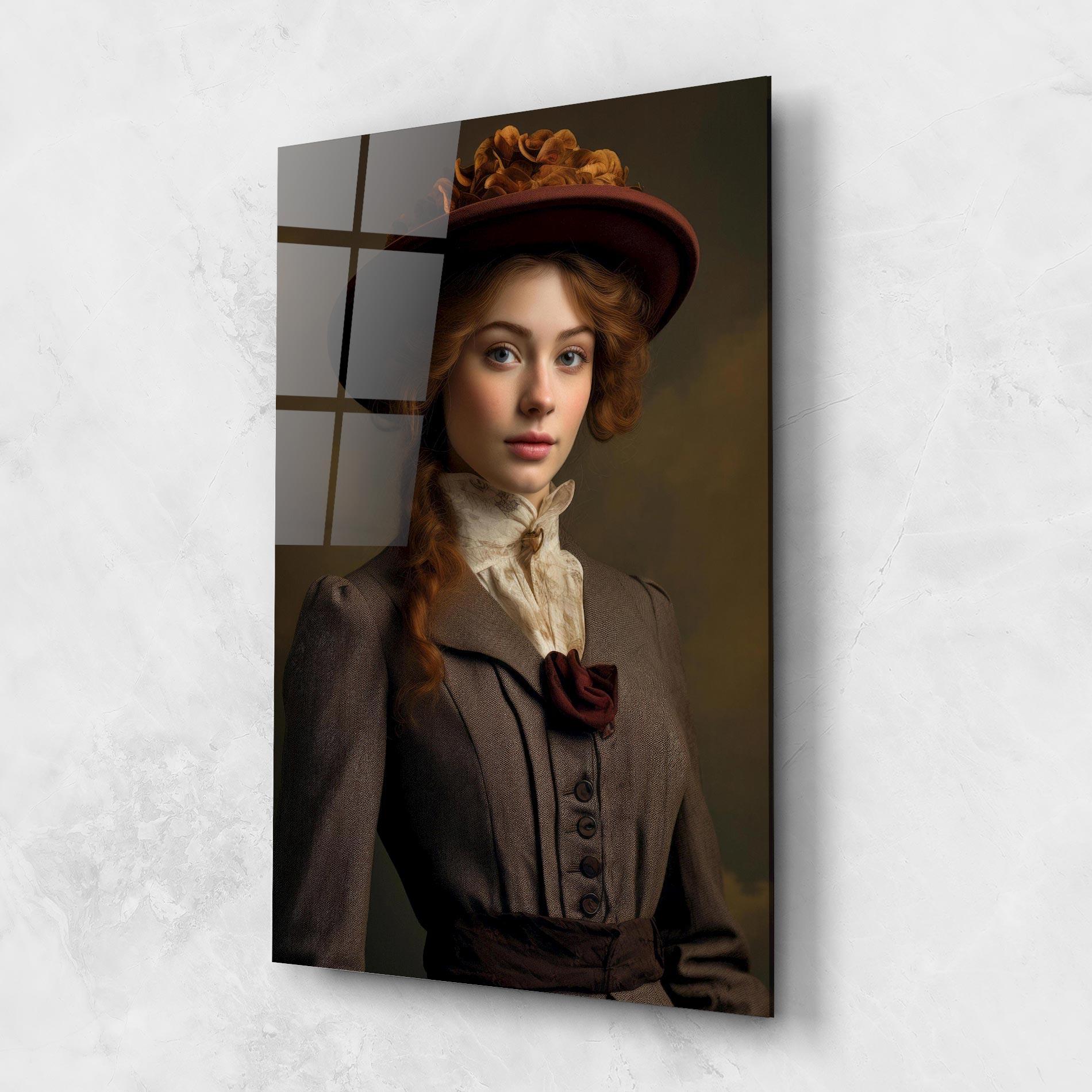 Стъклена картина Red Orange Hat mockup 1