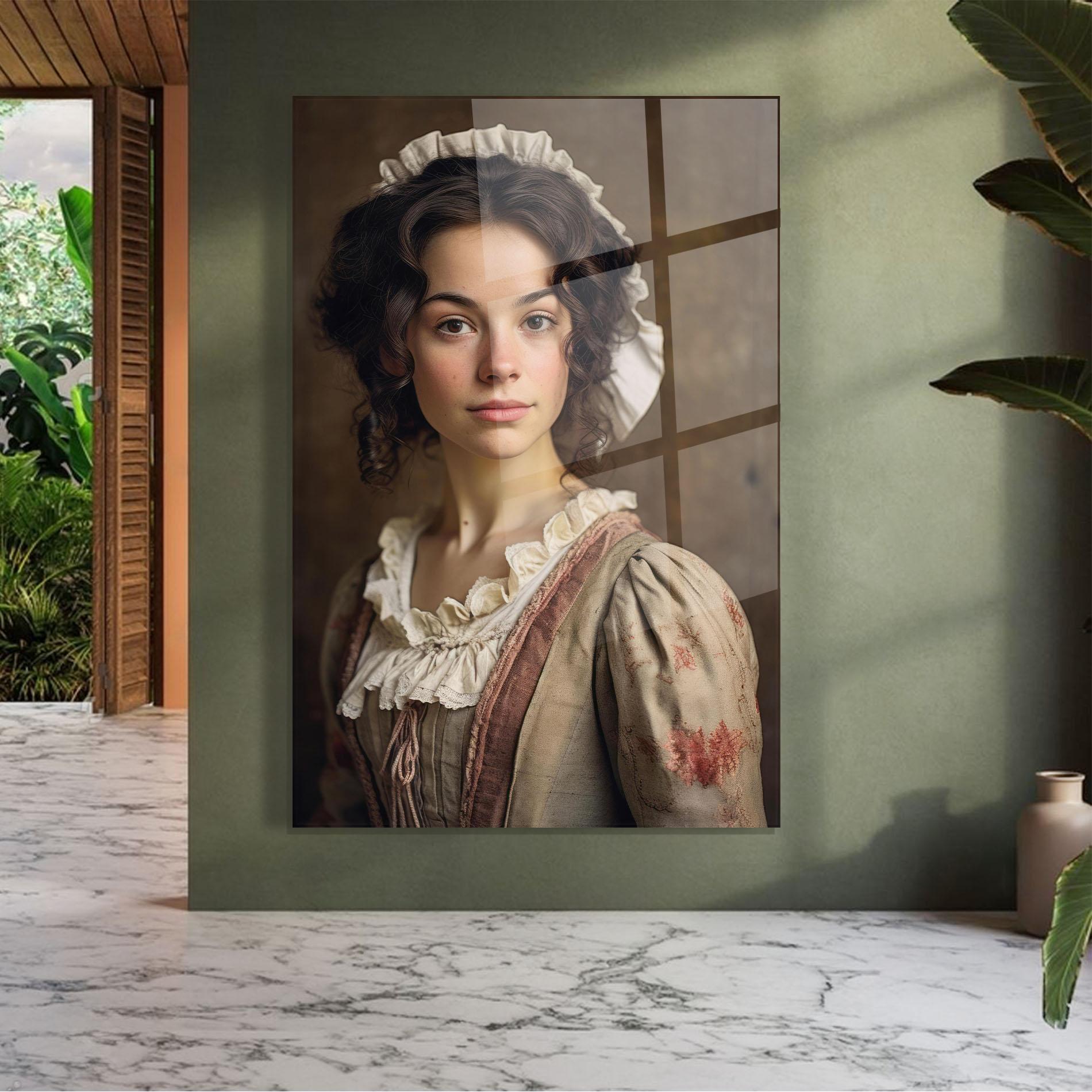 Стъклена картина Light Green Dress mockup 7