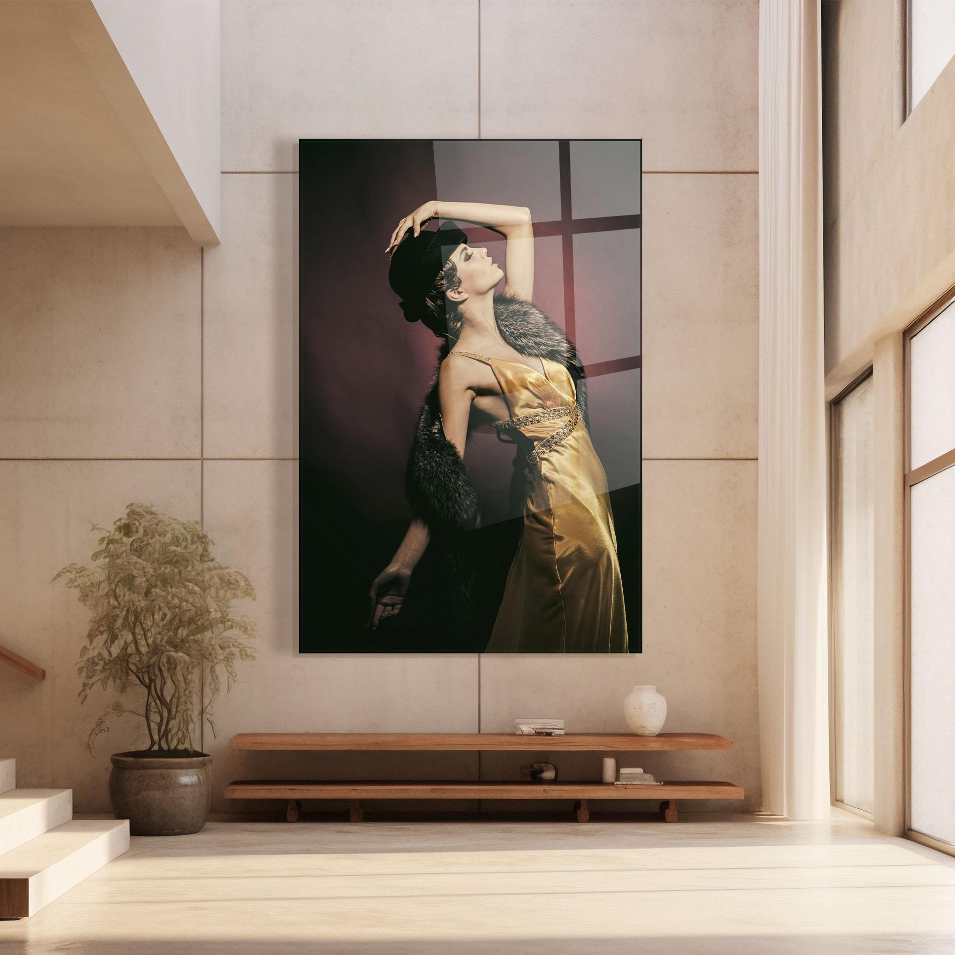 Стъклена картина Dancing Vintage Clothes mockup 8