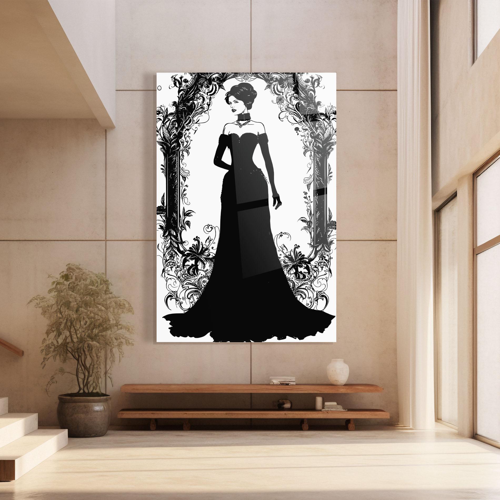 Стъклена картина Long Vintage Dress mockup 8