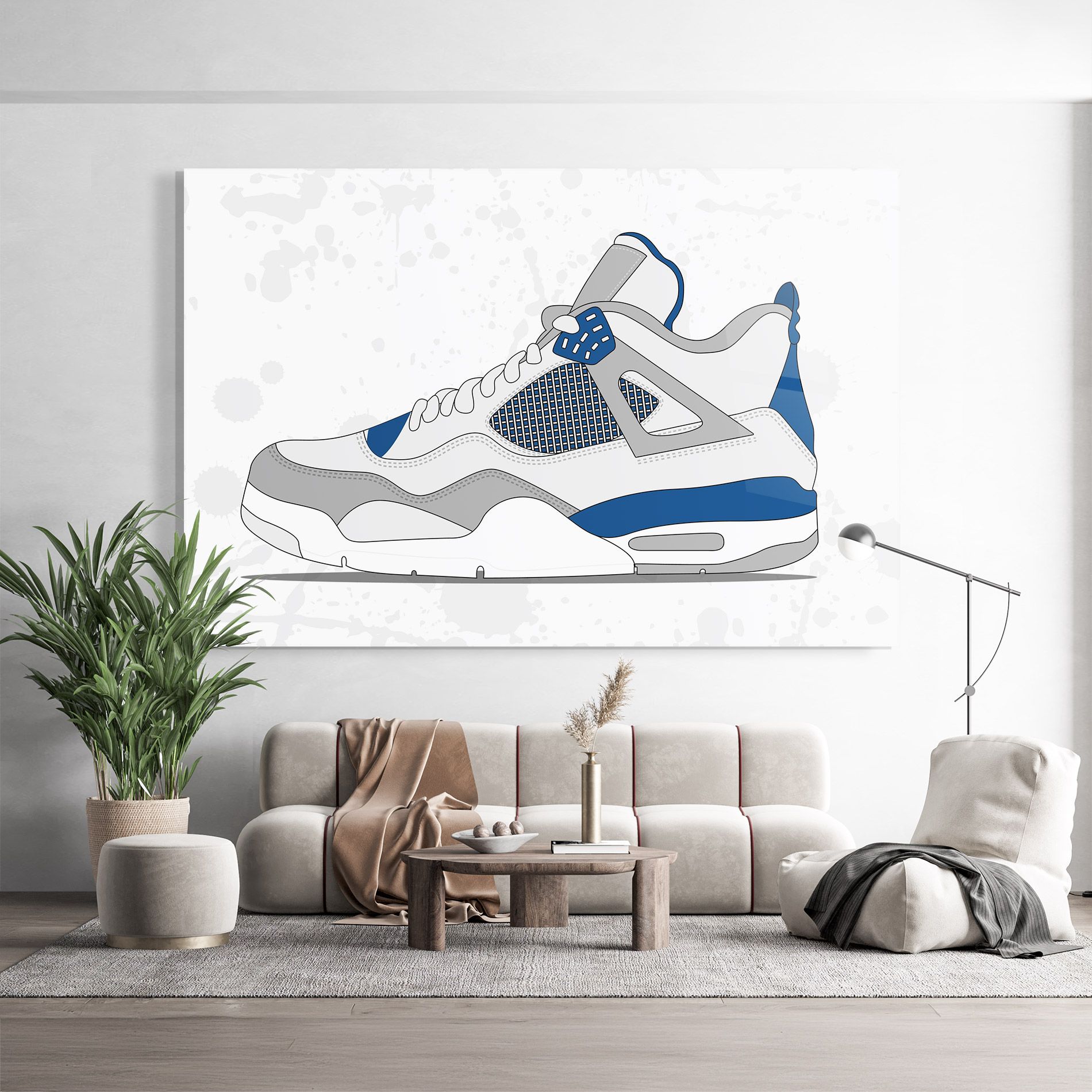 Blue Grey Sneakers mockup 9