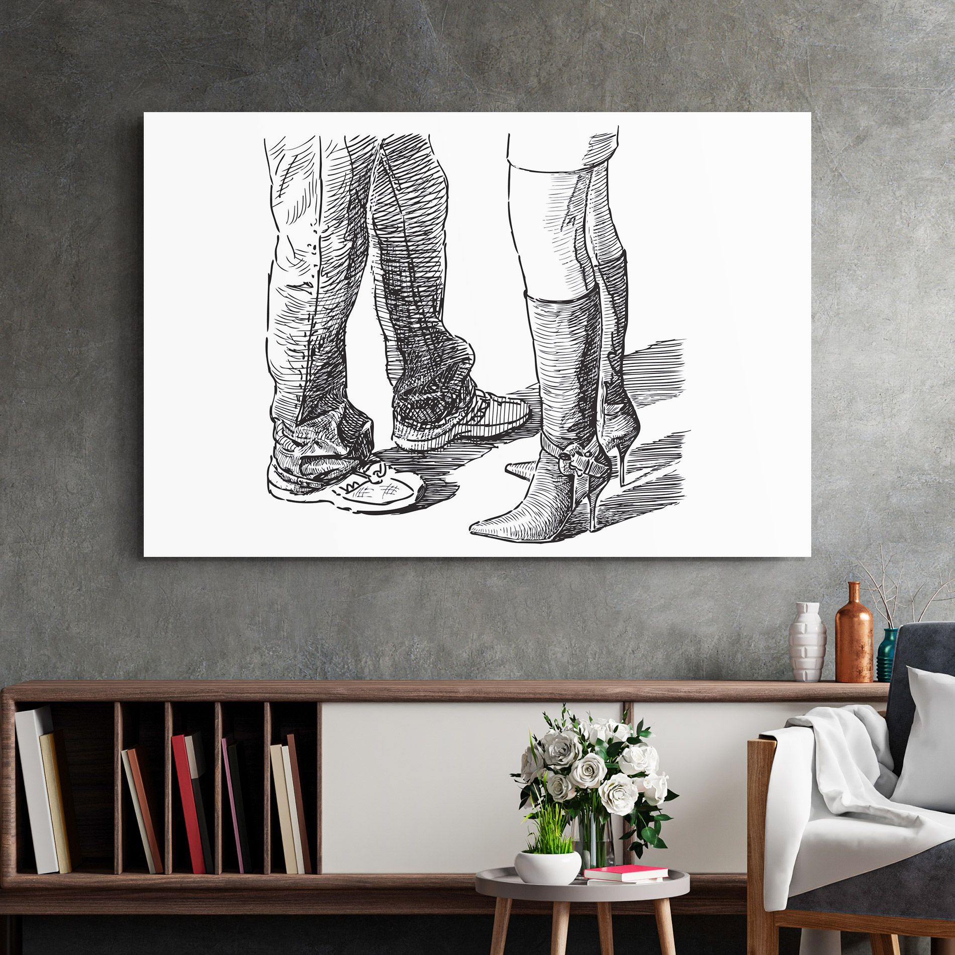 Black Line Shoes mockup 2