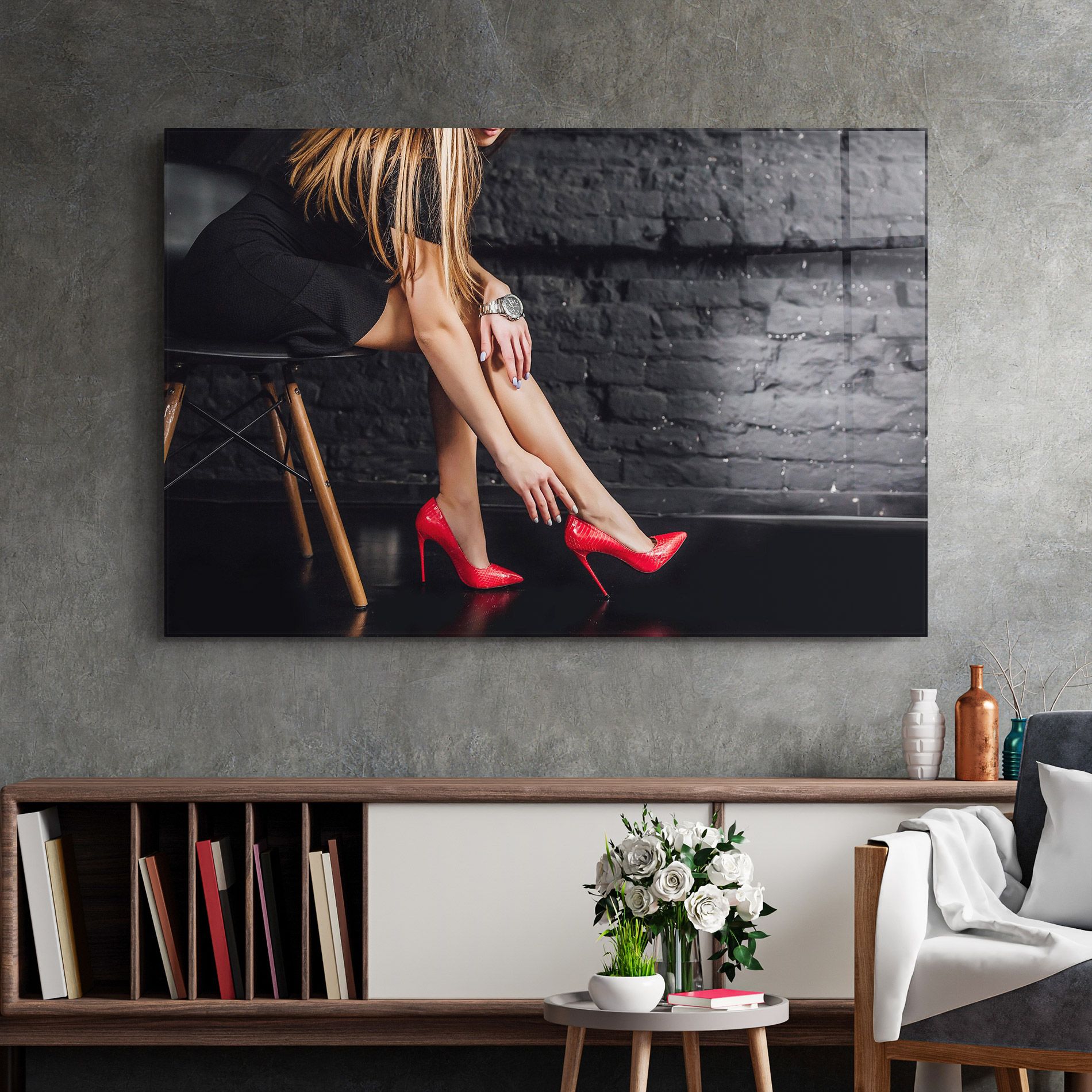 Elegan Red Heels mockup 2