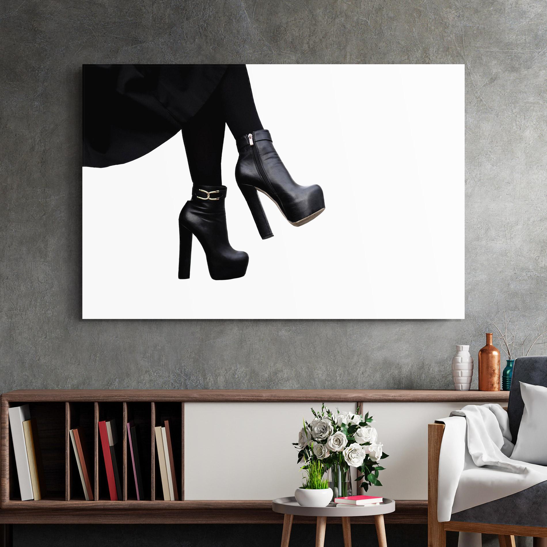 Стъклена картина High Heeled Boots mockup 2
