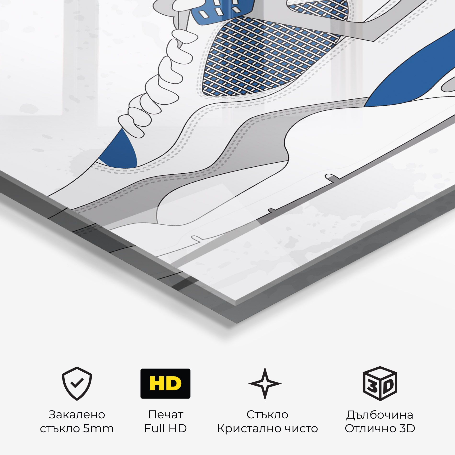 Blue Grey Sneakers mockup 3