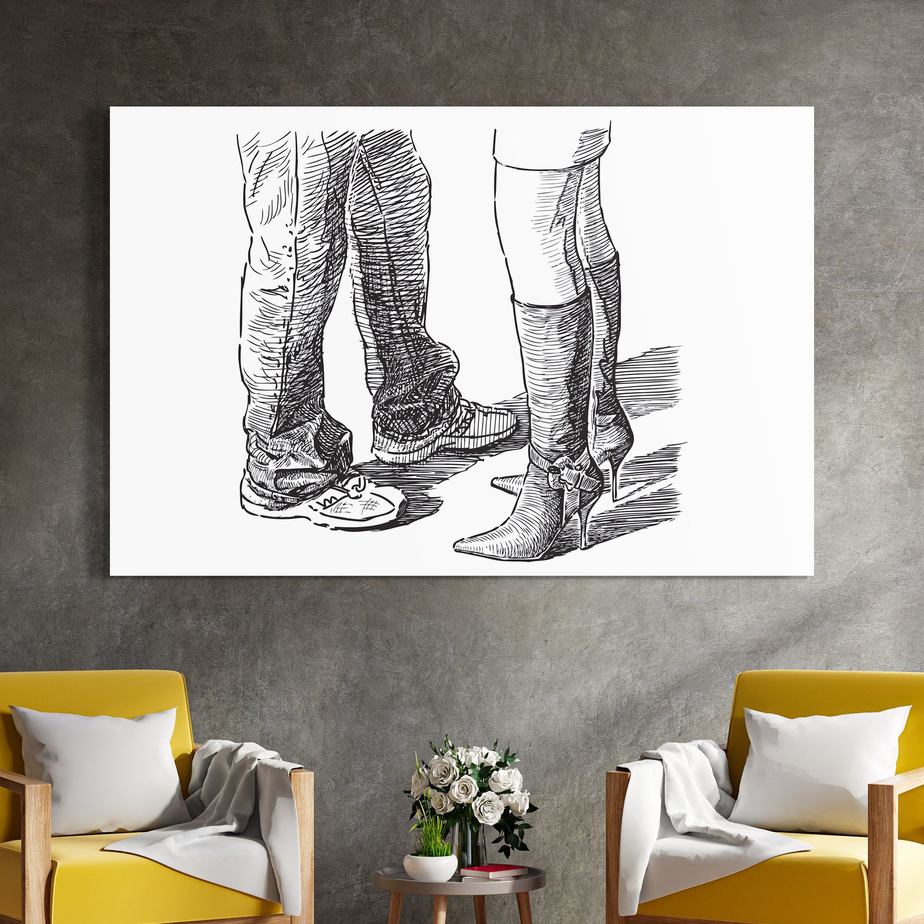 Black Line Shoes mockup 4