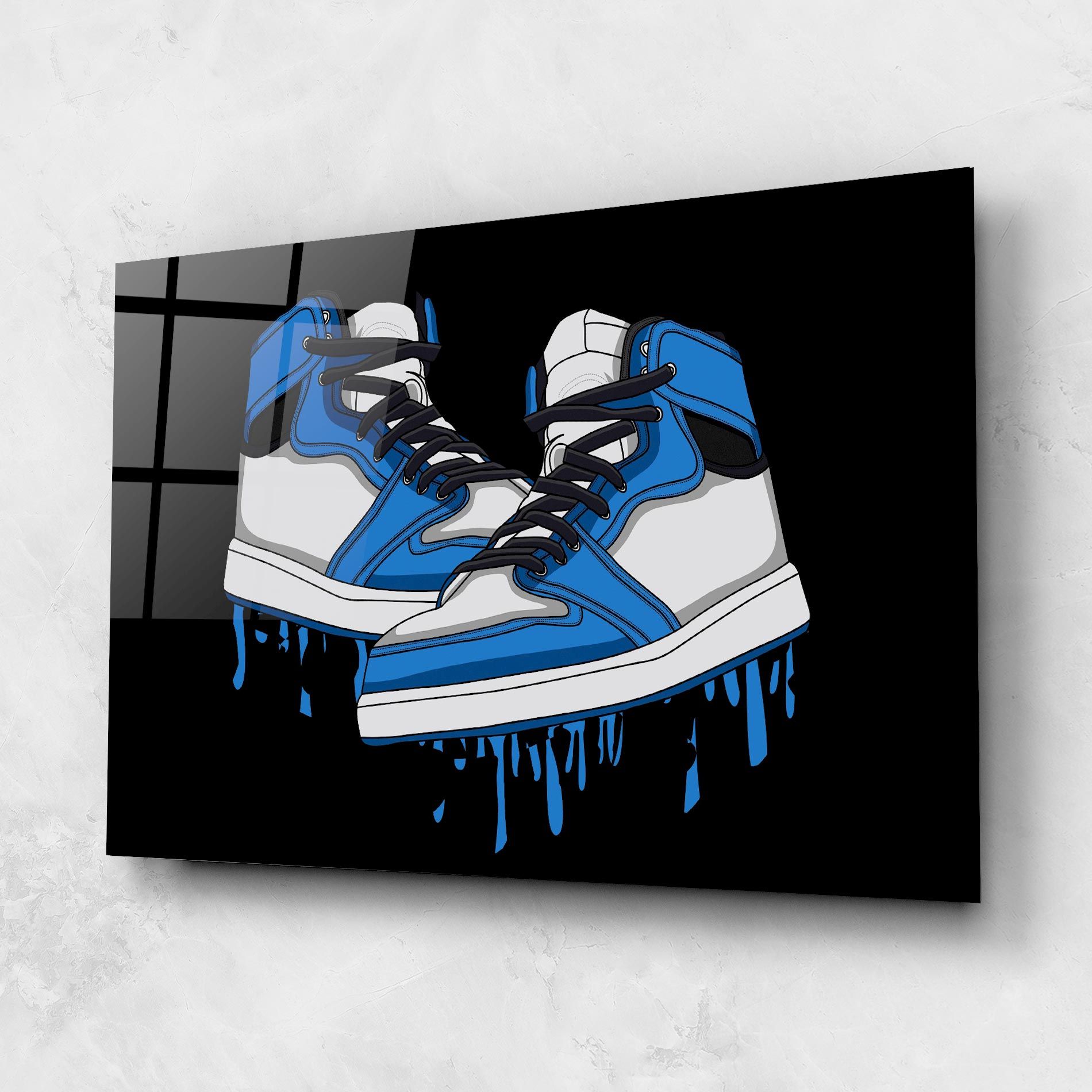 Blue White Shoes mockup 1