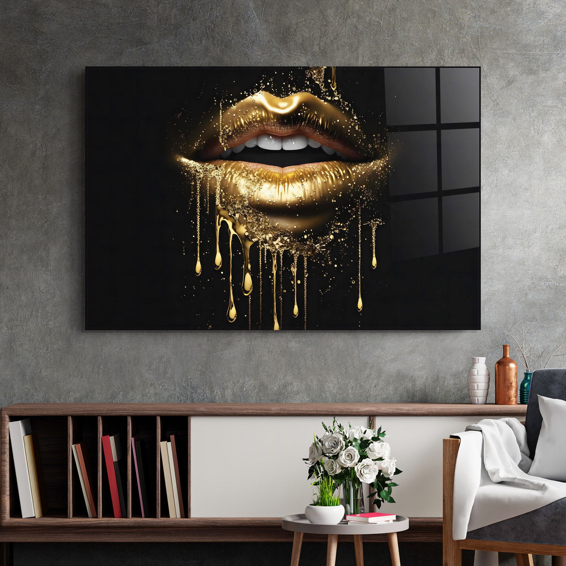 Golden Luxury Lips mockup 2
