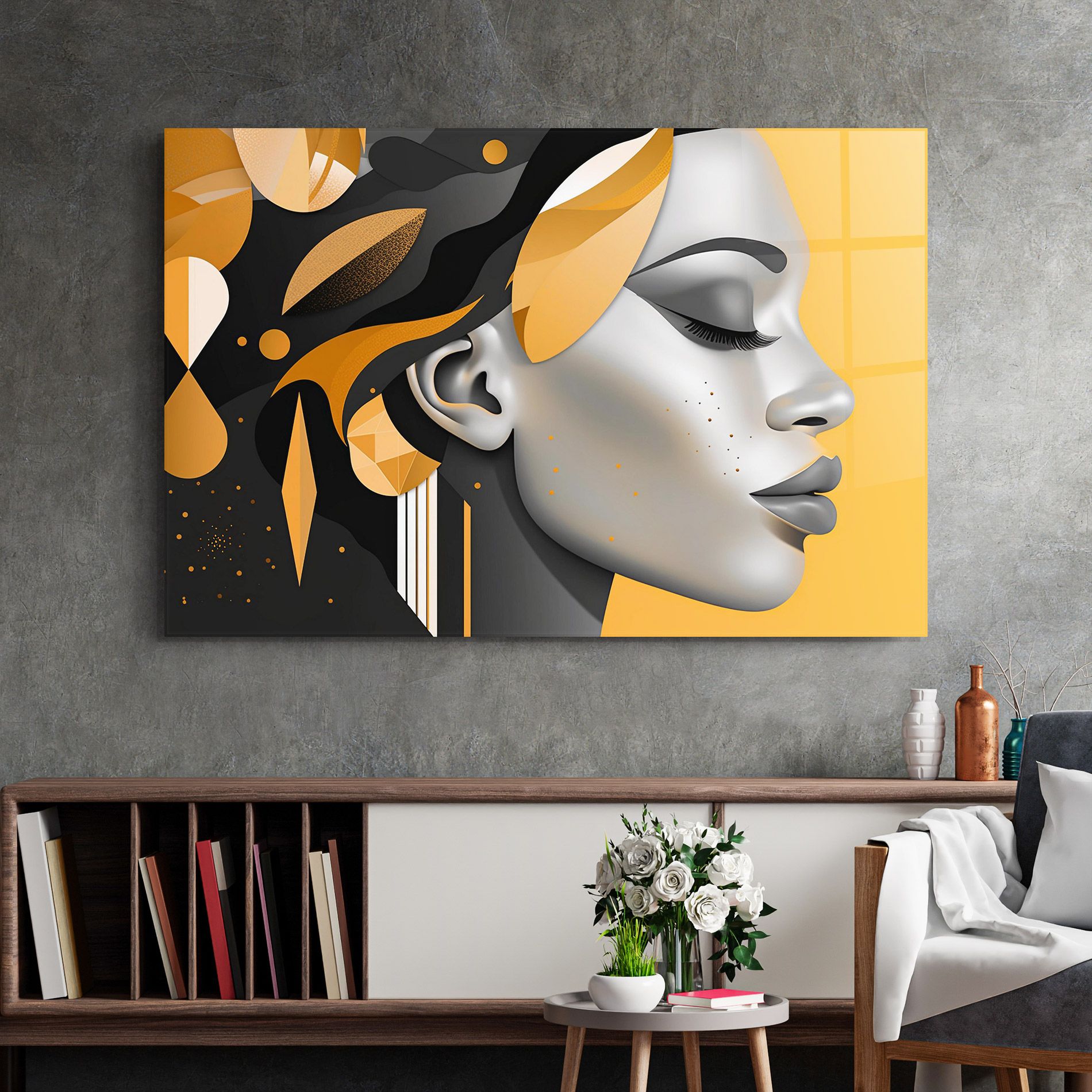 Dreamy Grey Woman mockup 2