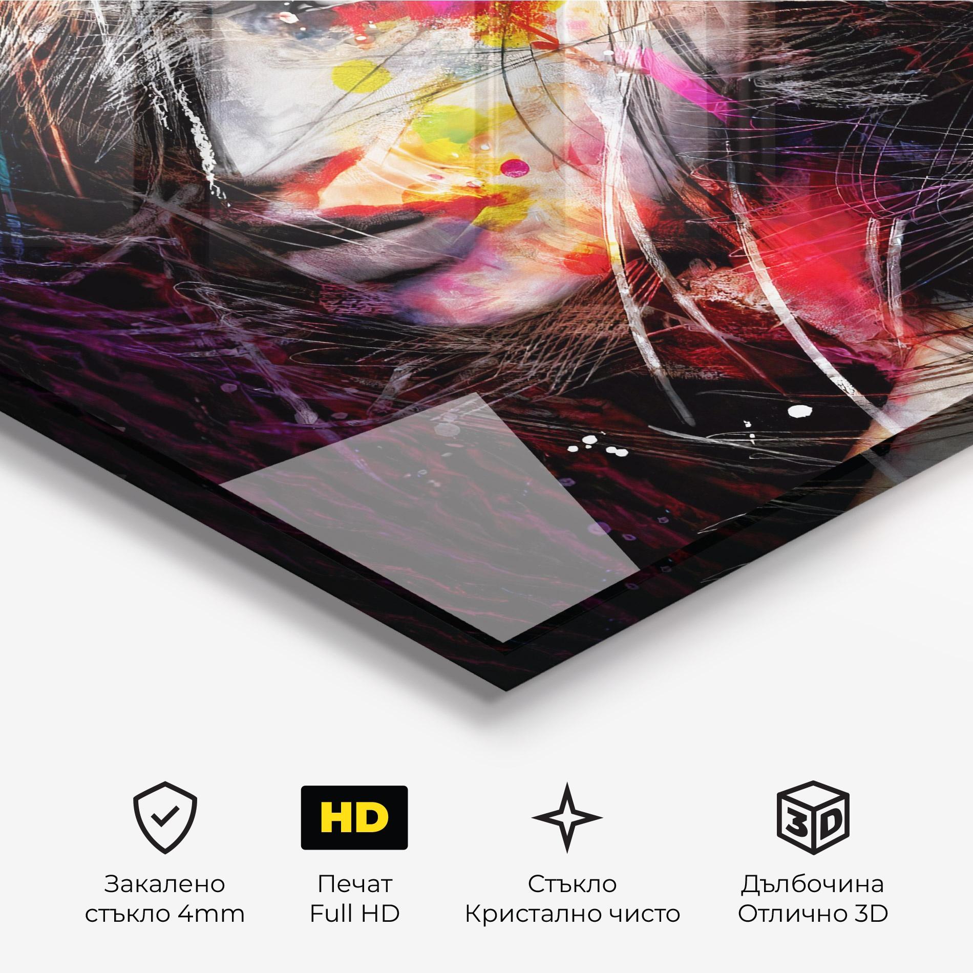 Стъклена картина Strong Minded mockup 3