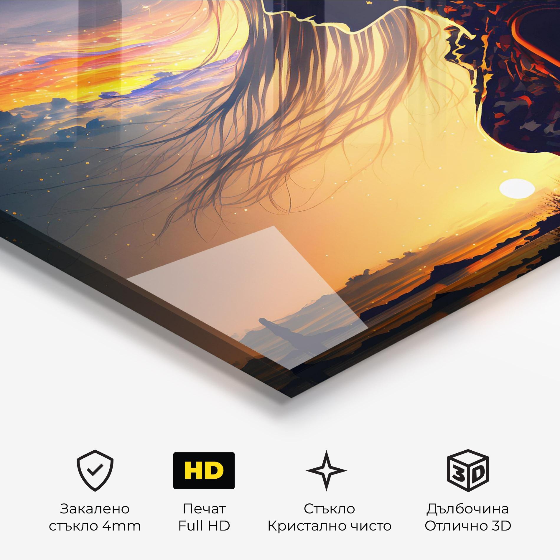 Стъклена картина Woman Fairytale mockup 3