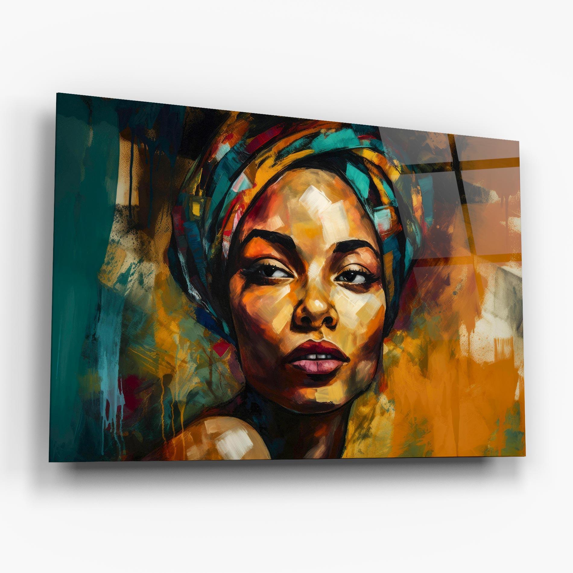 Стъклена картина Enigmatic Expression mockup 6