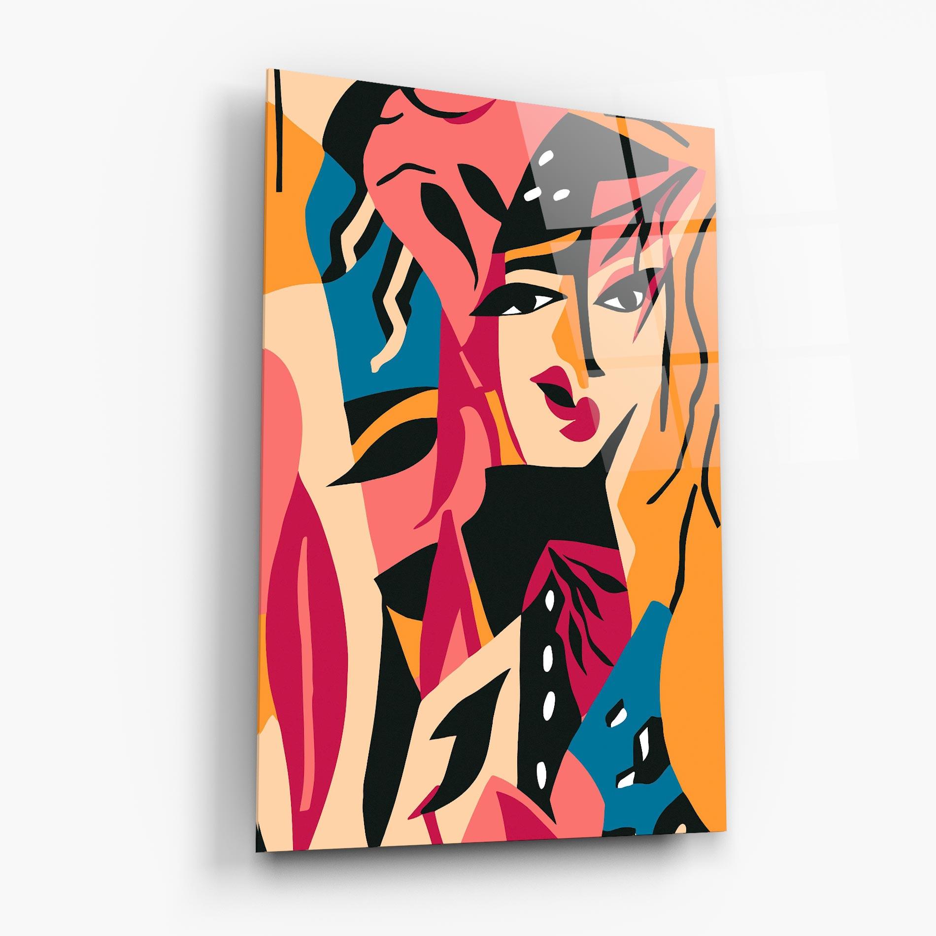 Стъклена картина Crowd Face mockup 6