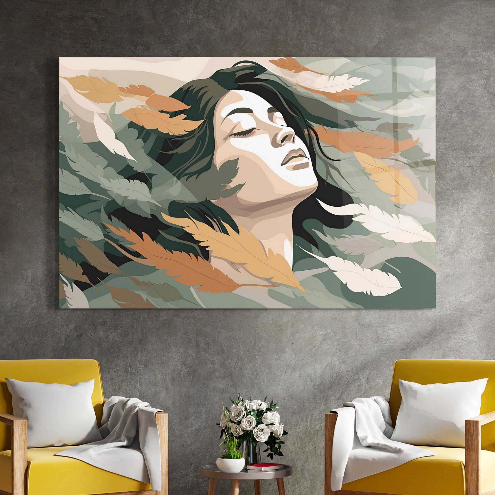 Dreamy Feather Female mockup 4