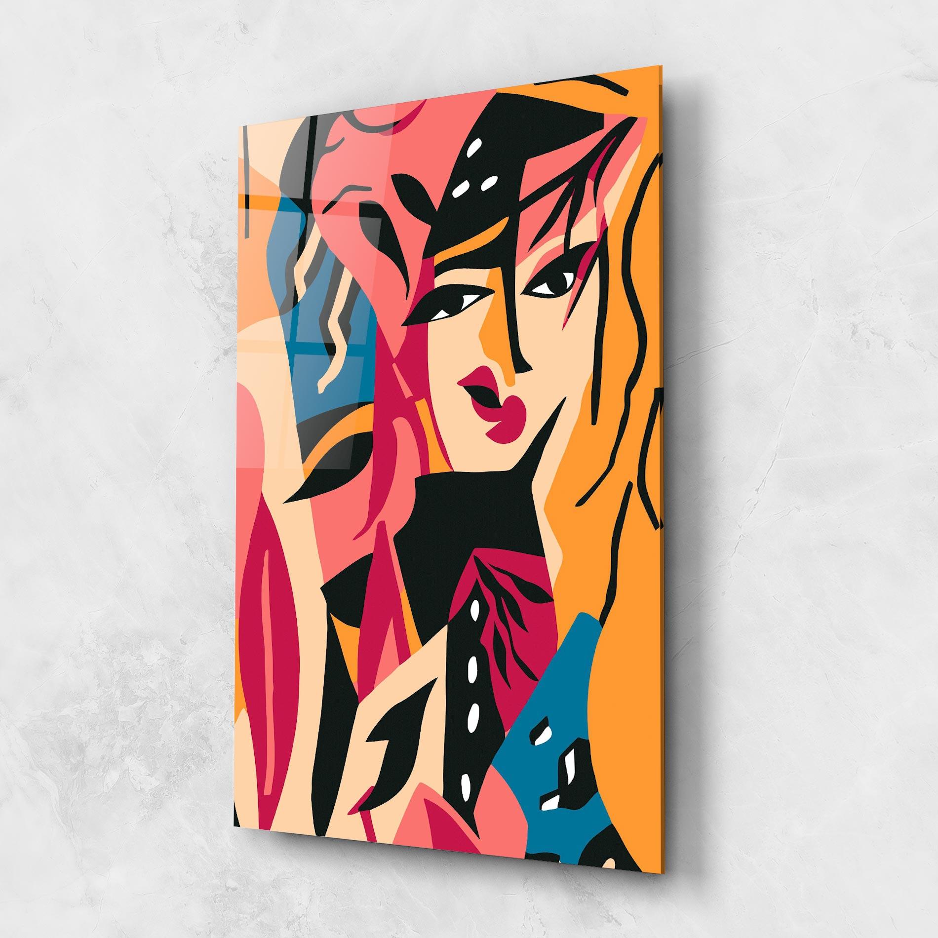 Стъклена картина Crowd Face mockup 1