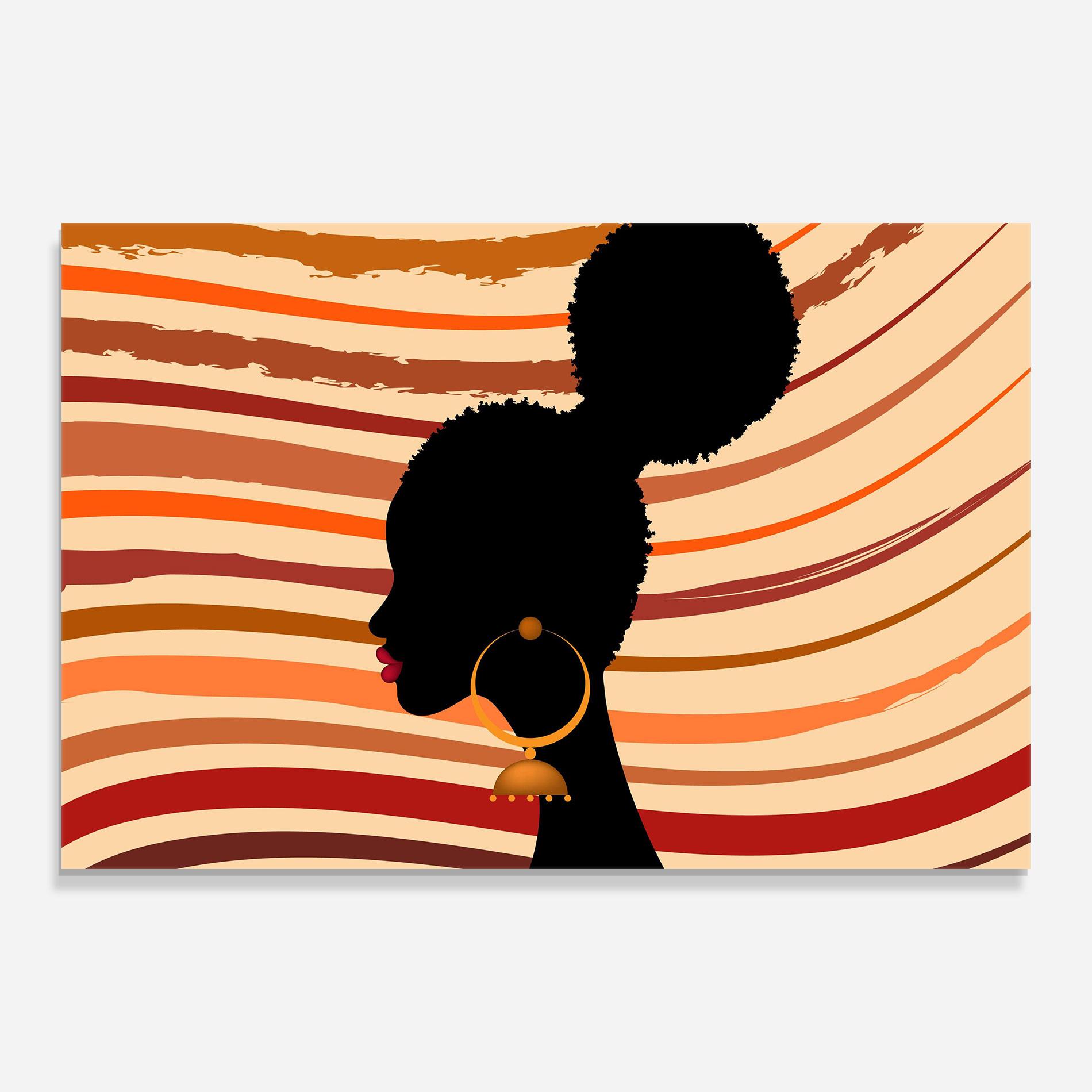 Стъклена картина African Hairstyle mockup 0