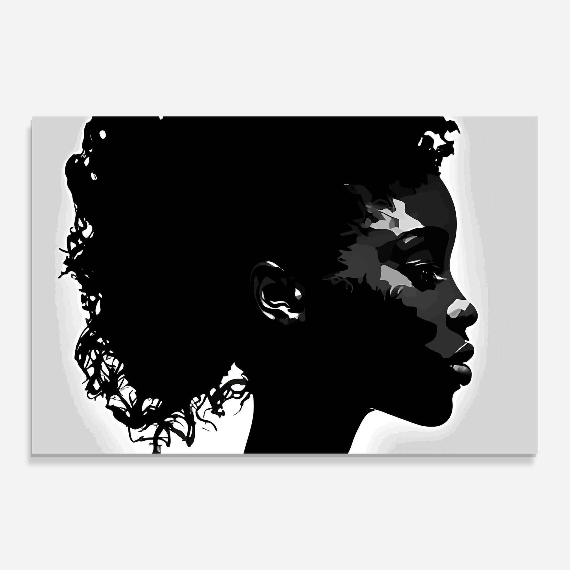 Стъклена картина Black African Woman mockup 0