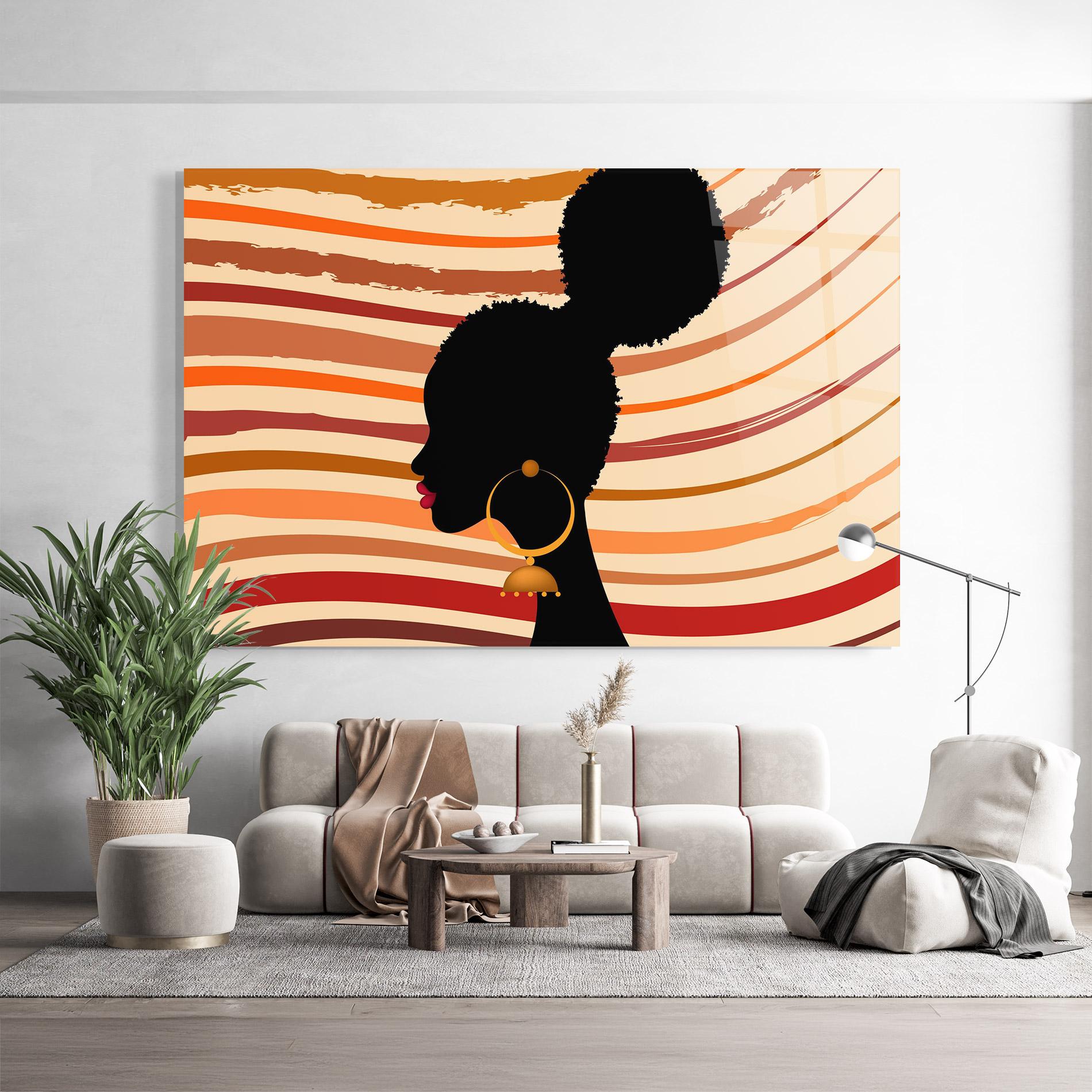 Стъклена картина African Hairstyle mockup 9
