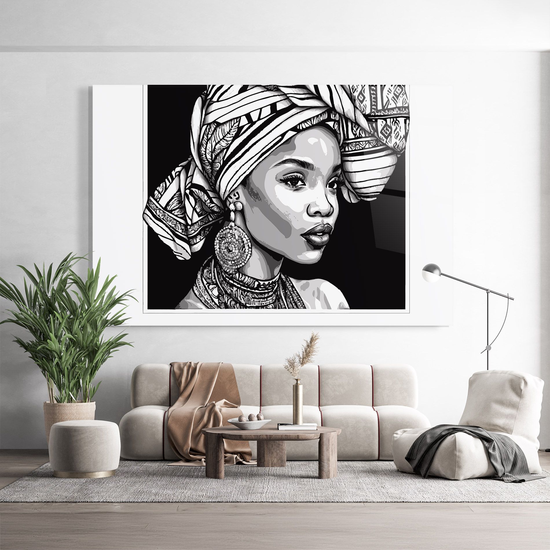 Beautiful African Lady mockup 9