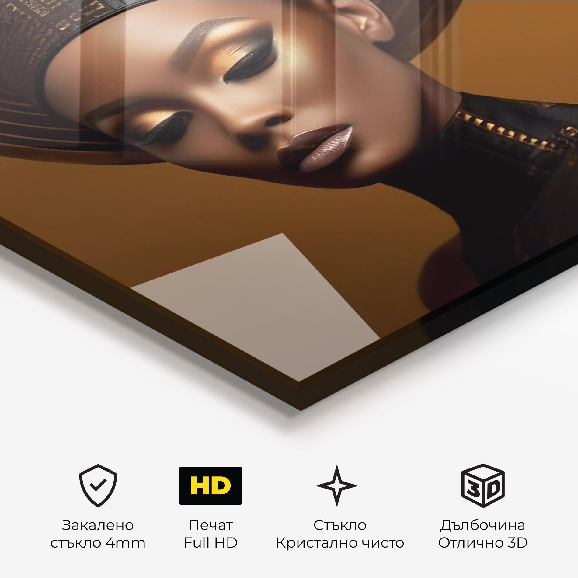 Стъклена картина African Abstract Art mockup 3