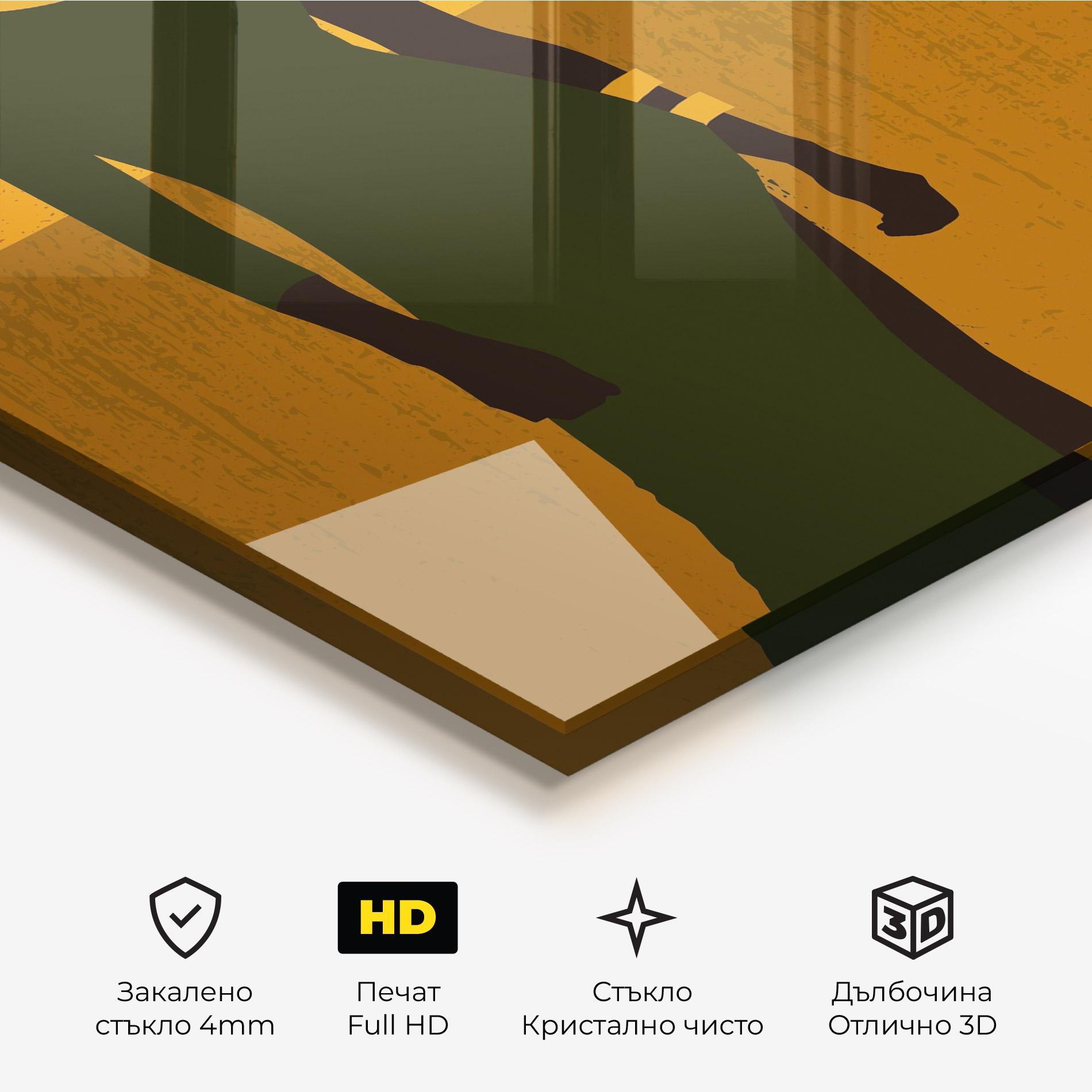 Стъклена картина African Dress mockup 3