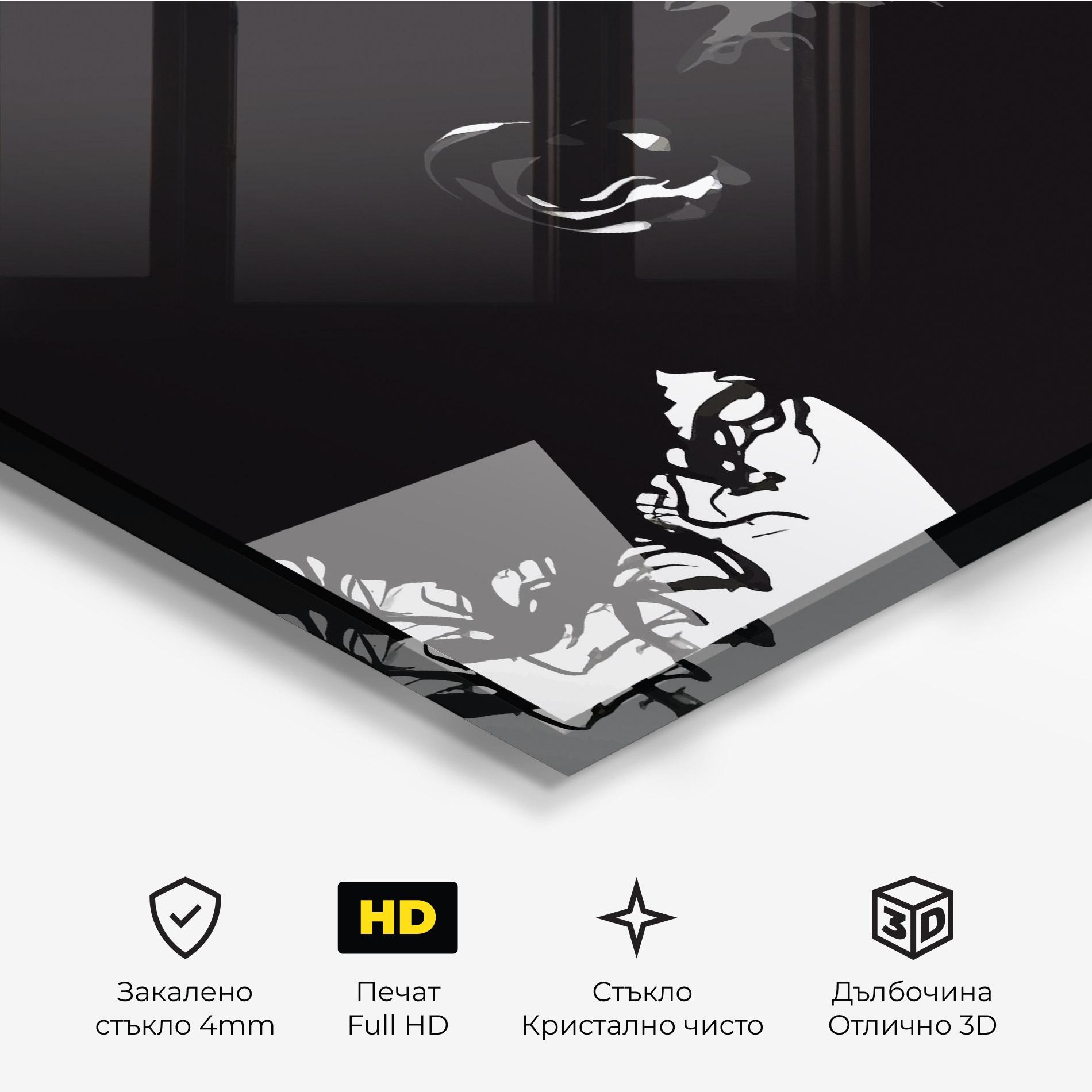 Стъклена картина Black African Woman mockup 3