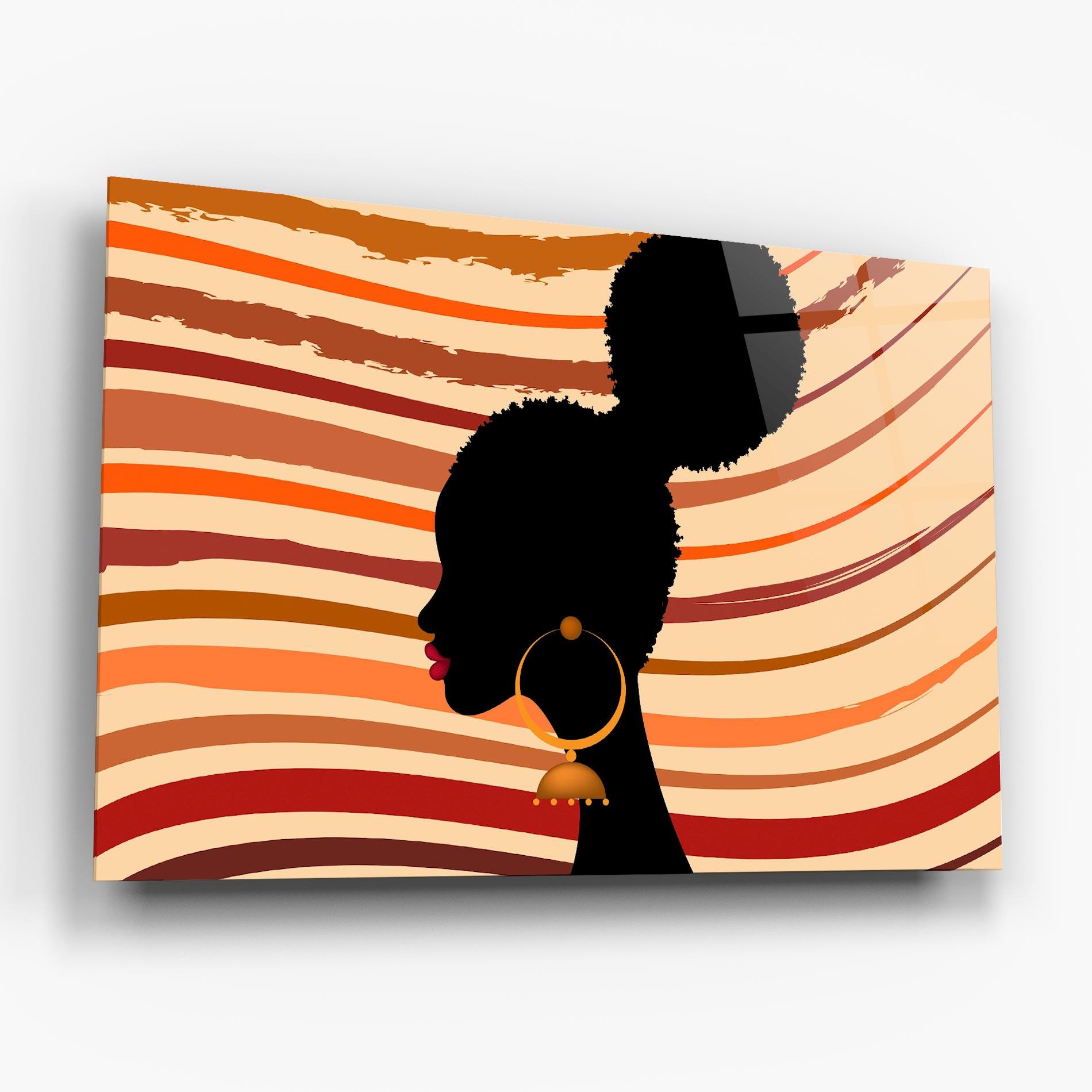 Стъклена картина African Hairstyle mockup 6