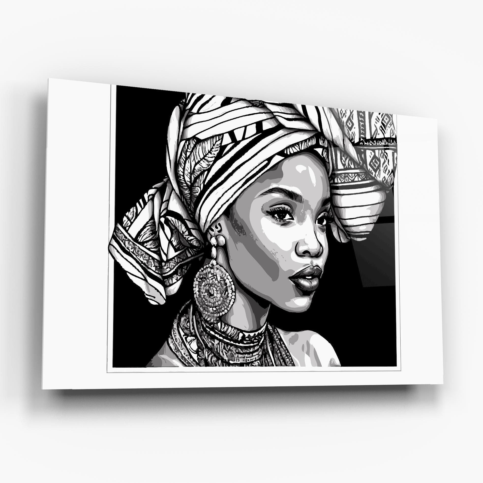 Beautiful African Lady mockup 6
