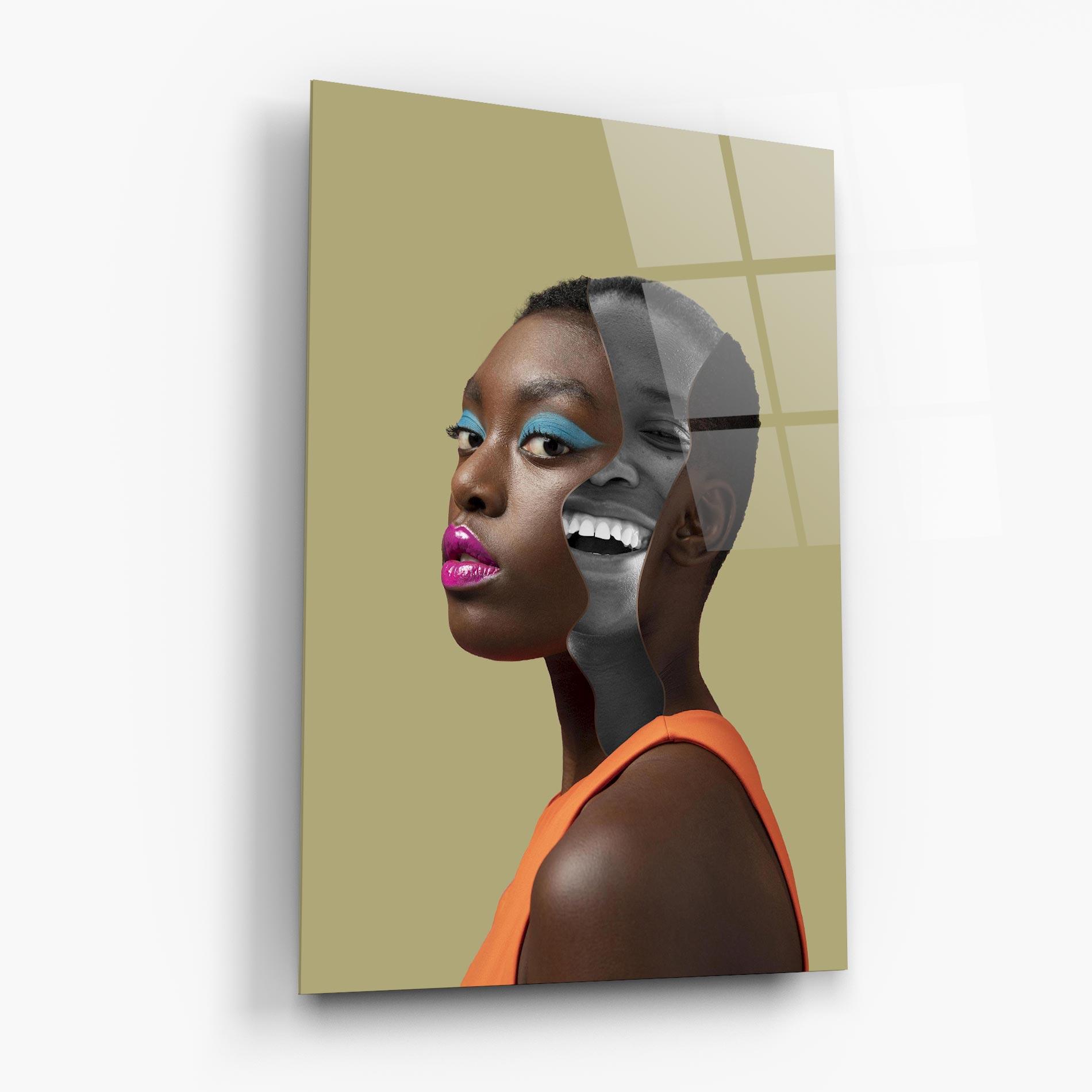 Стъклена картина American Woman Collage mockup 6