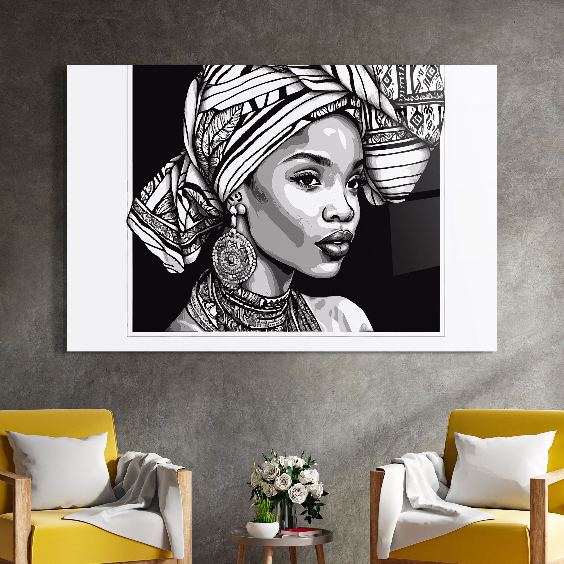 Beautiful African Lady mockup 4